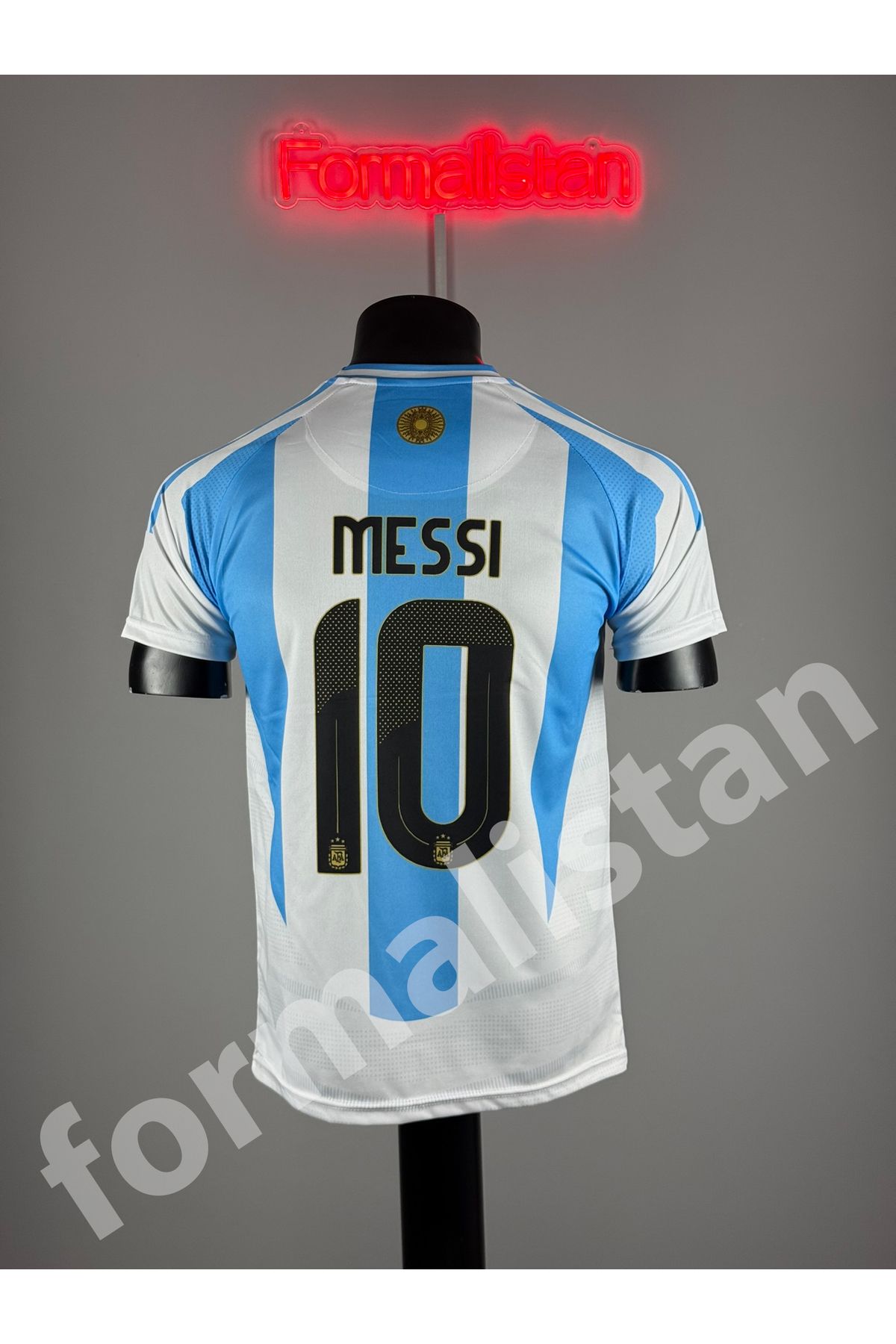 Zevıl Arjantin Messi Yetişkin Futbol Forması-çubuklu Yetişkin
