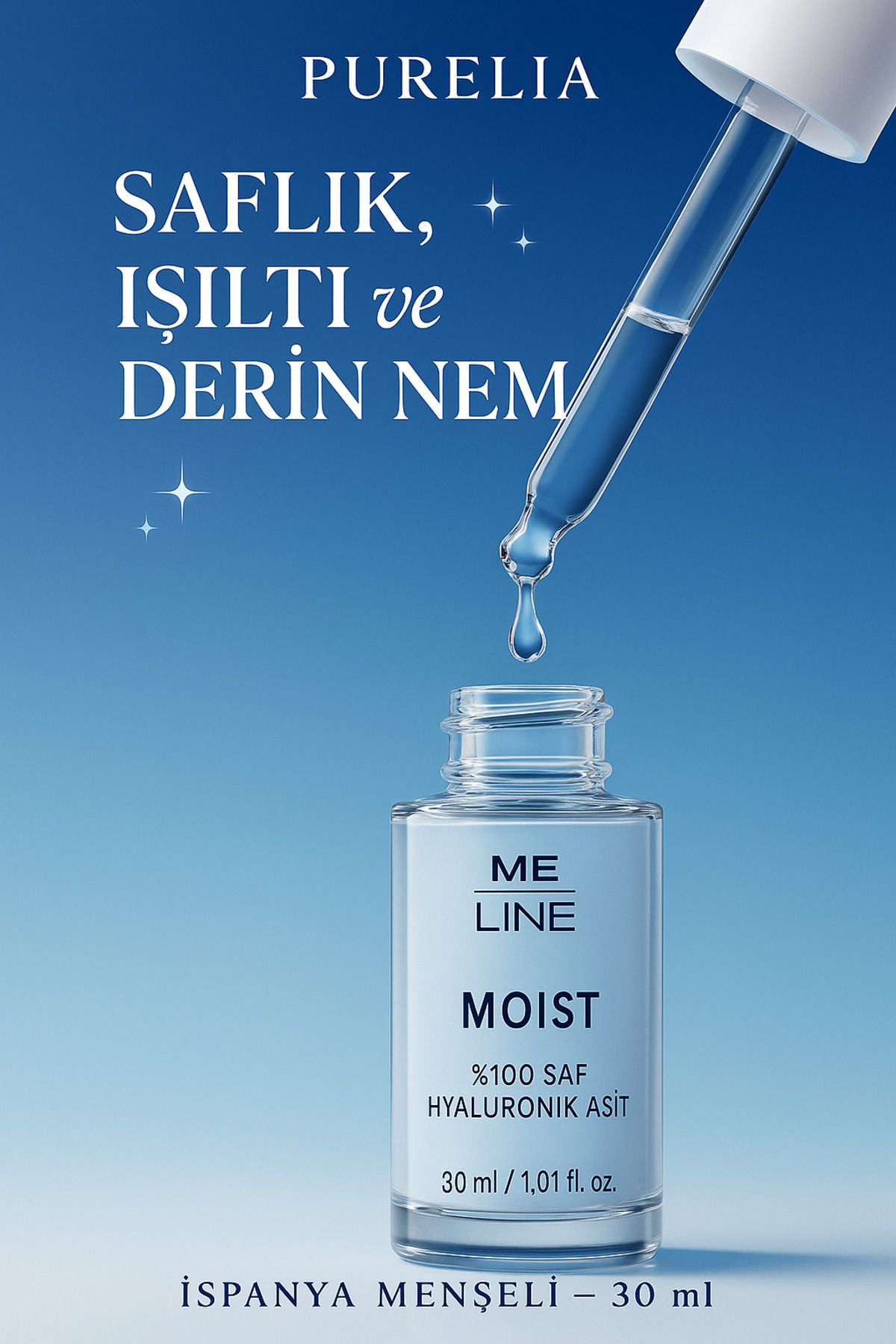 Meline Moist Leke Karşıtı Yoğun Nemlendirici Ve Onarıcı Cilt Bakım Serumu ( Saf Hyalüronik Asit )