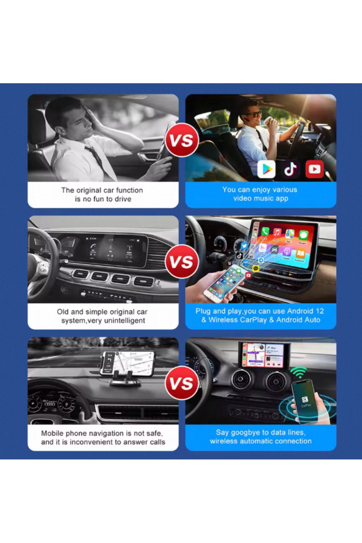 Choice-2GB 32GB Android 13 Ai Box Wired to Wireless Carplay Android Auto Adapter WiFi For Youtube Nexflit C 2