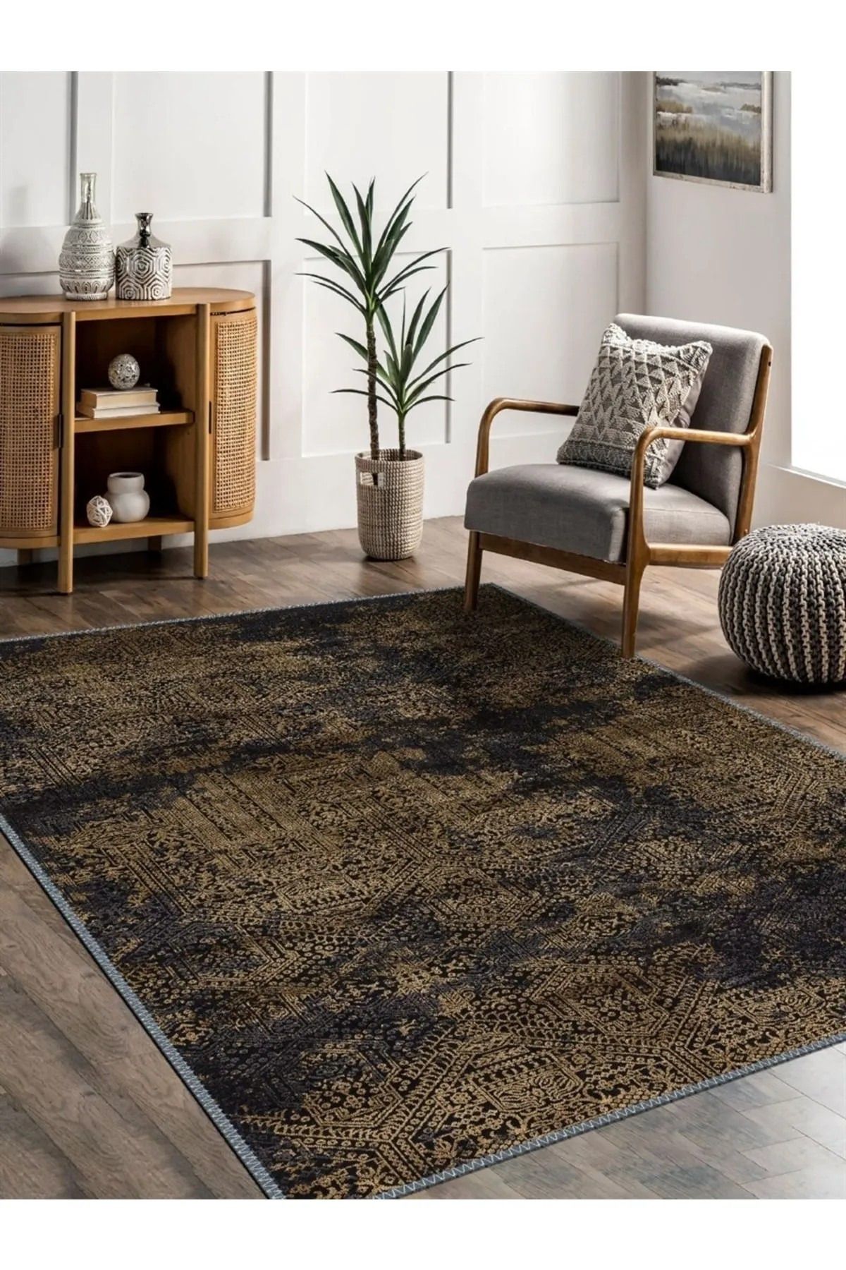 Serteks Luxnor Eskitme Desen Dokuma Taban Salon - Oturma Odası Halısı