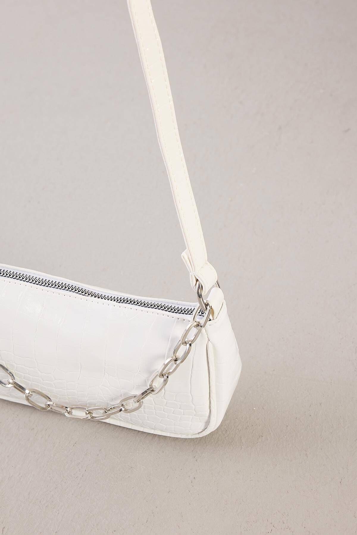 Addax-Crocodile Patterned Hanging Bag Ç06-G10 4