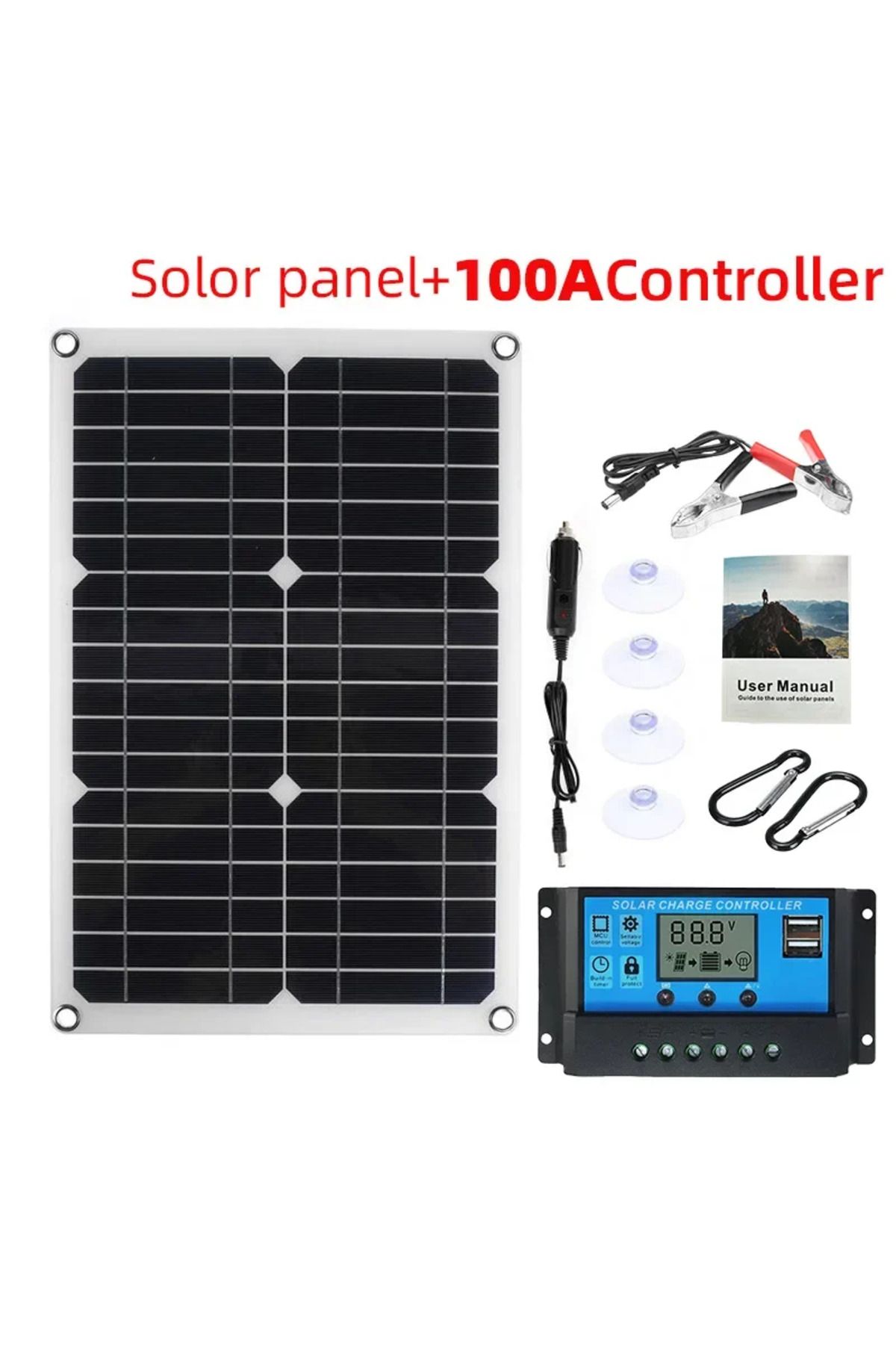 Choice-With 100a Controller 1200w Solar Panel Charger With 100a Controller Dual Usb 12v Battery Charging Sy 1