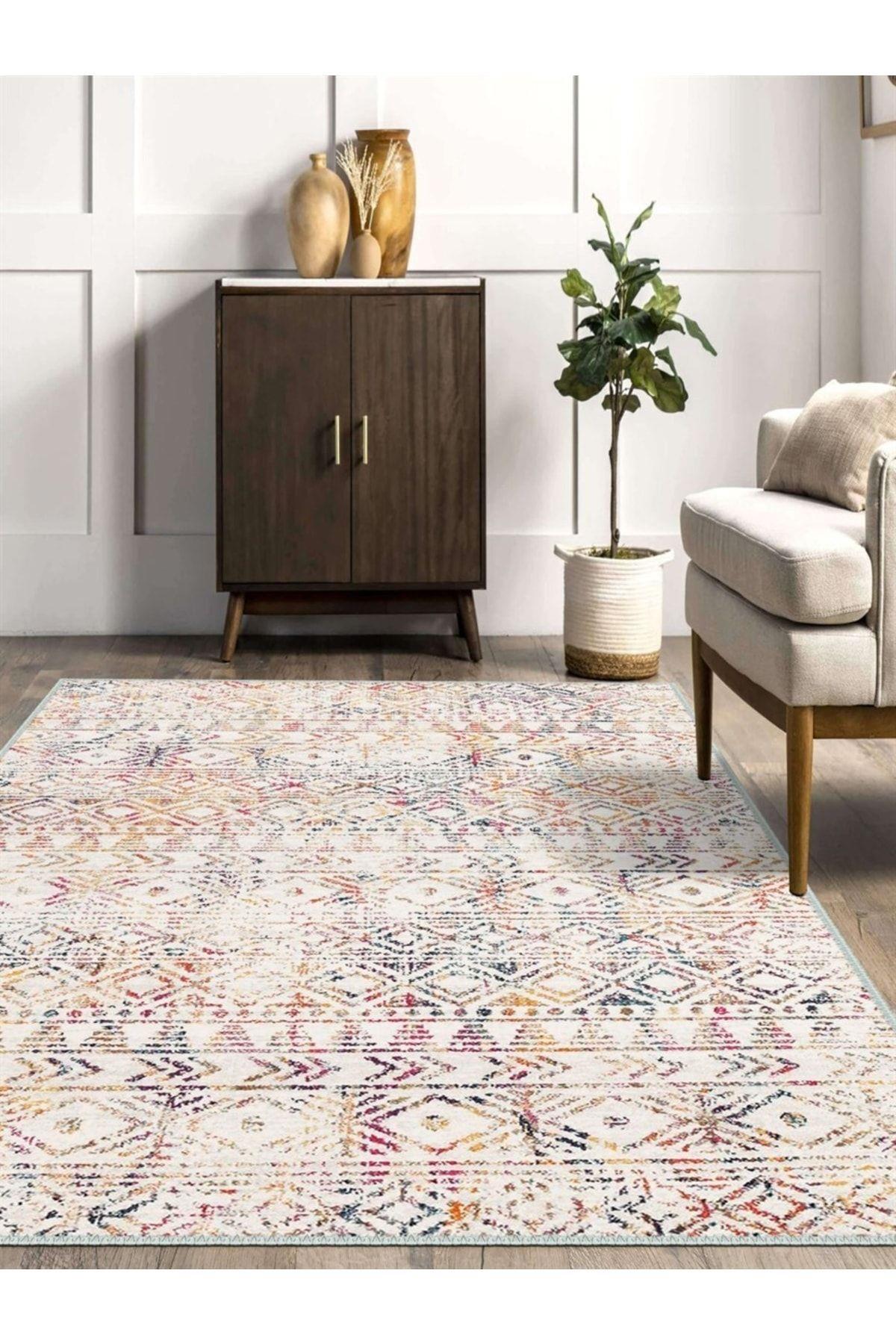 Modern Patterned Carpet Woven Base Decorative Chenille Living Room Kitchen Carpet Runner