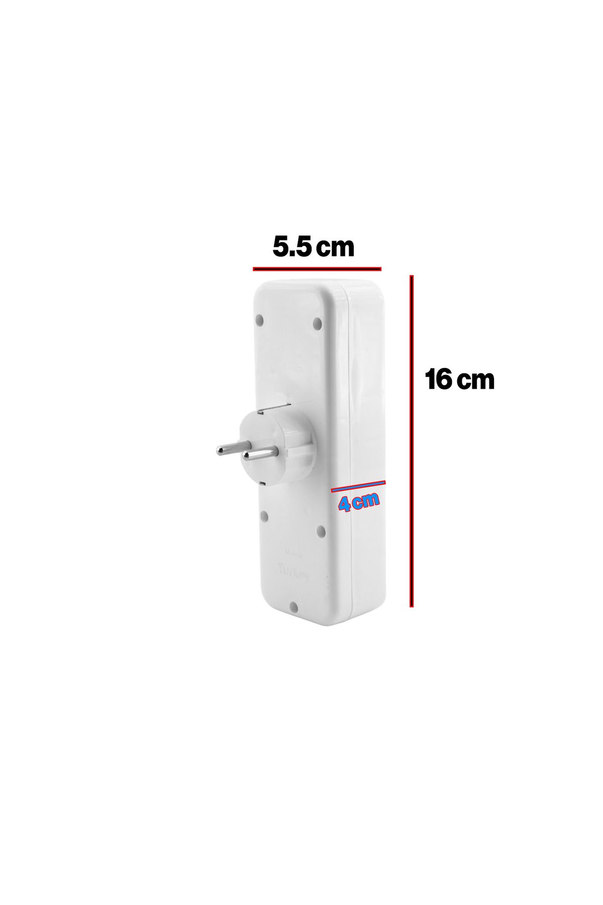 Badem10-2-Piece Group Socket with Wireless Surge Protection Switched Plug Socket with Golyat Button Grounded Multi Coupler 5