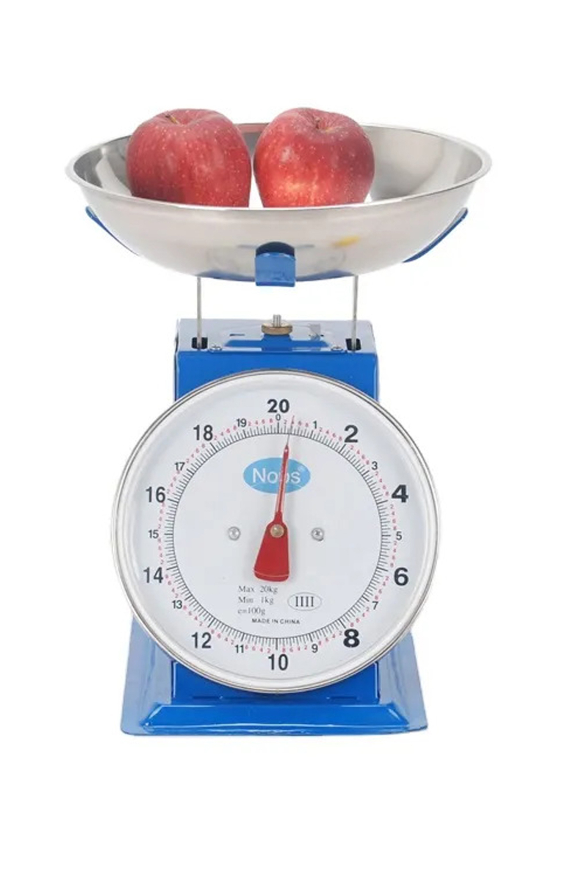 ميزان مطبخ ميكانيكي مع وعاء من الفولاذ المقاوم للصدأ - سعة 20 كجم، دقة عالية، سهل الاستخدام