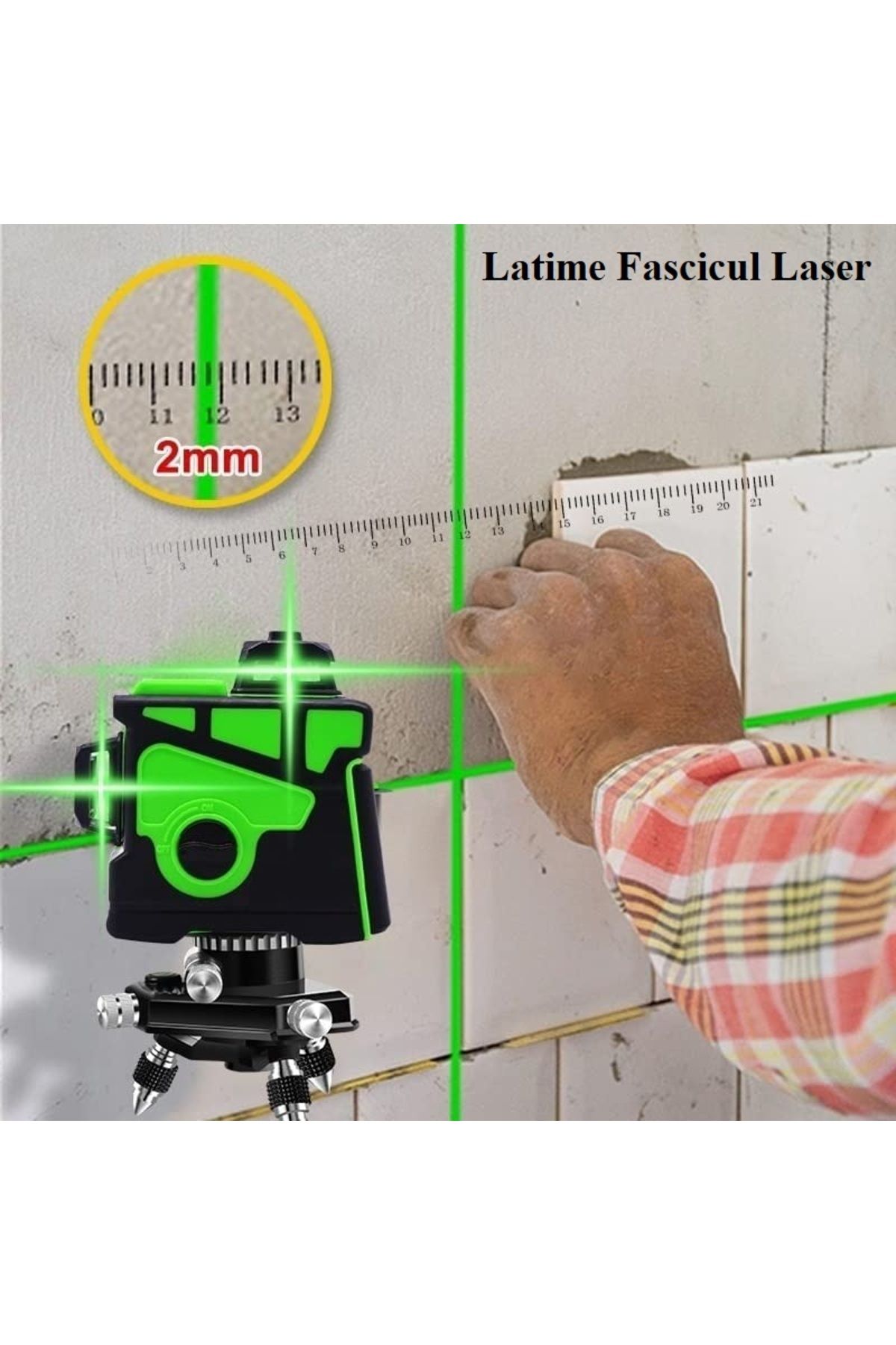 INVINCIO-Laser Level Invincio Green, 12 Lines, Horizontal, Vertical, Perimeter, Magnetic Mounting, Indoor and 5