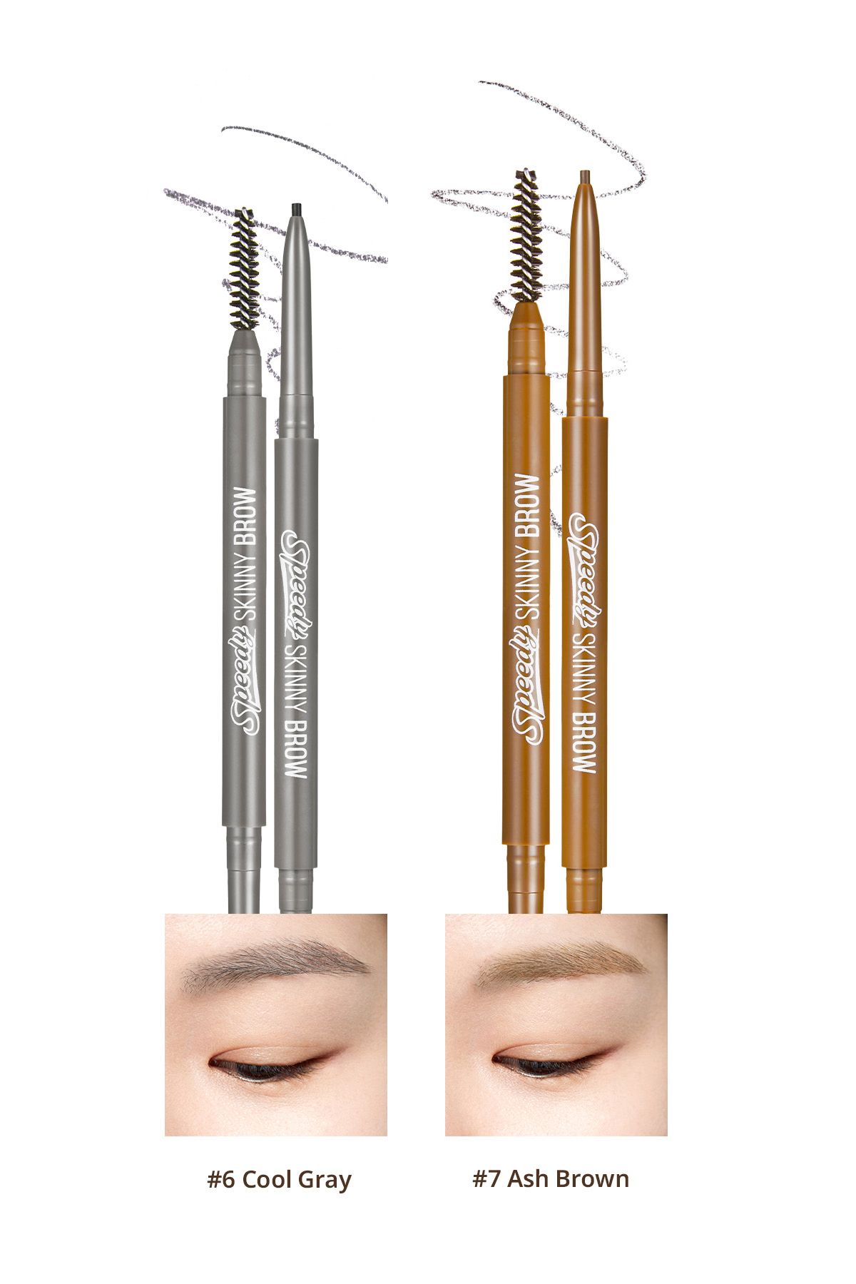 PERIPERA-Ultra-Fine Tip - Natural Looking Eyebrow Pencil Peripera Speedy Skinny Brow (6 Cool Grey) 4