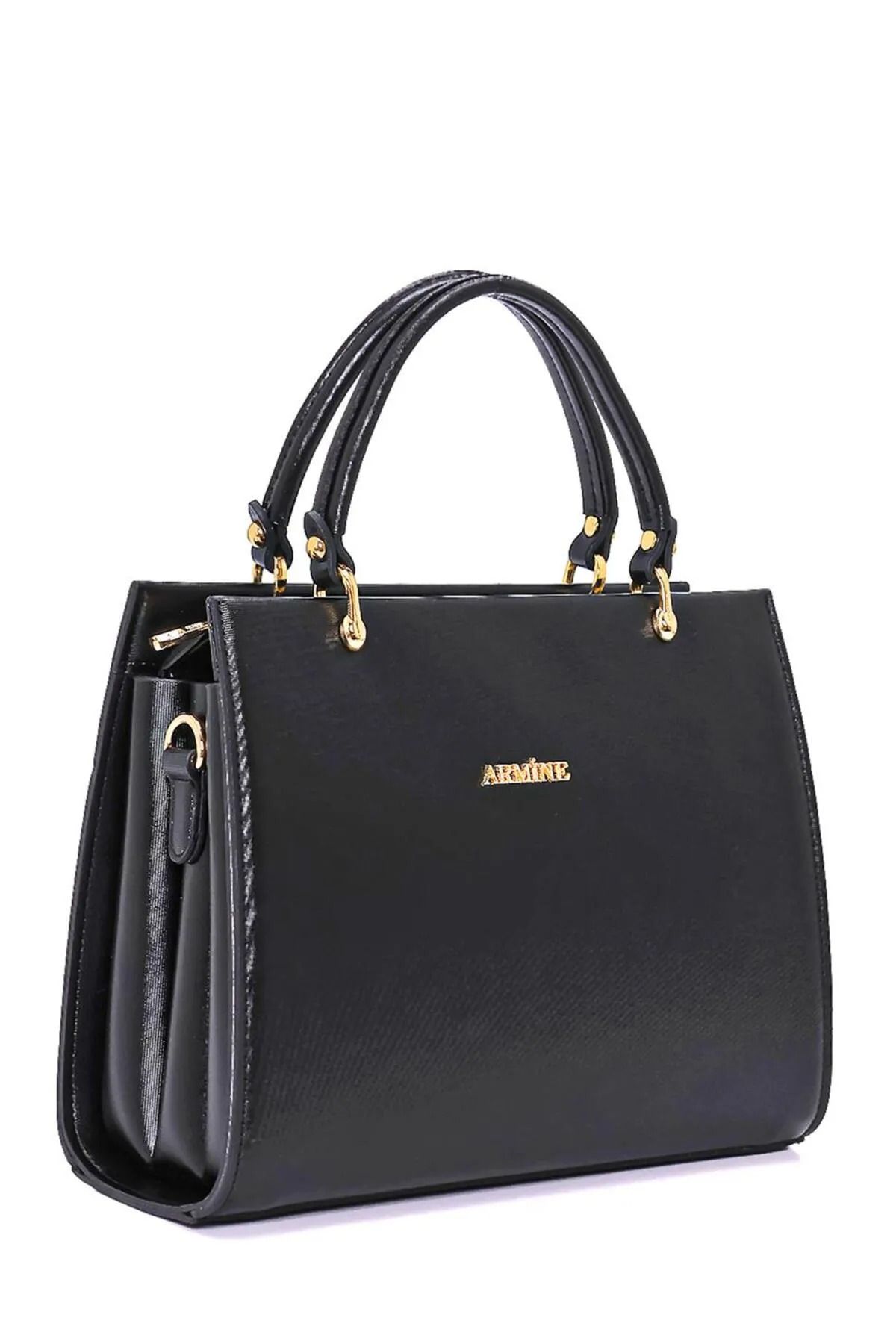 کیف شانه ای سیاه زنانه حجاب ساتن M&Y 355 ارمینه Armine