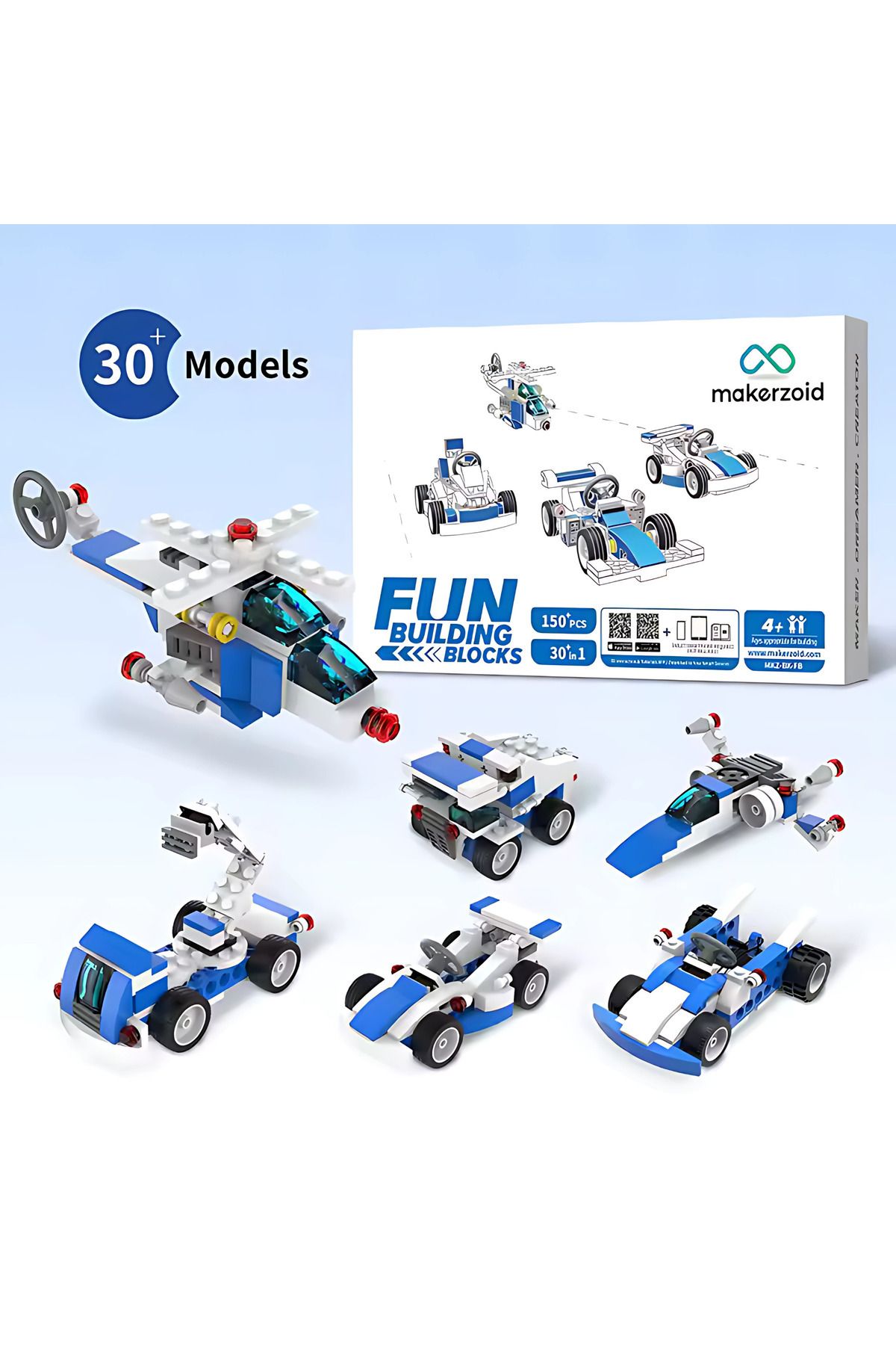 Makerzoid Fun Building Blocks 150 Parça 30+ Model