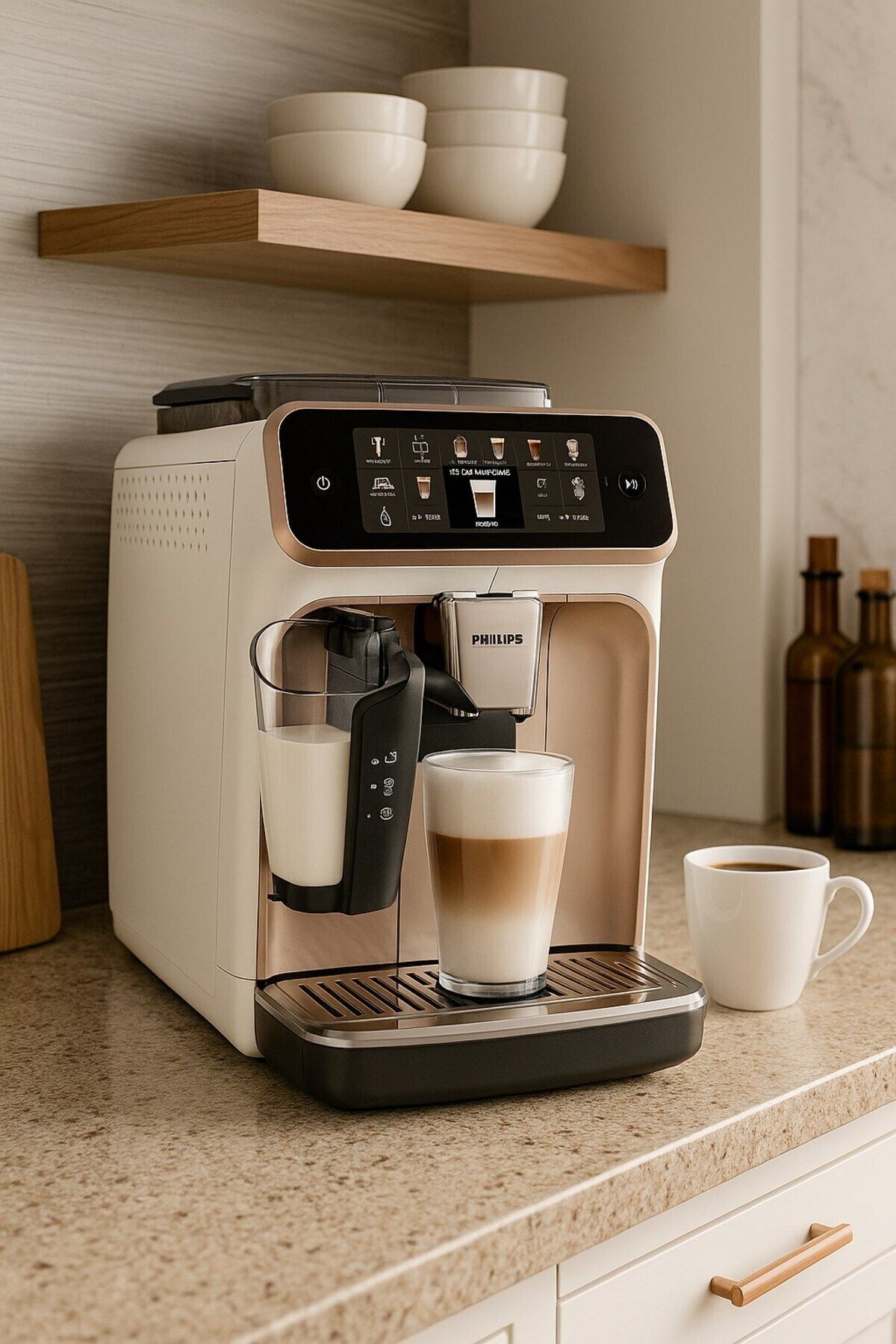 Philips 20 Sıcak ve Soğuk İçecek Tam Otomatik Espresso Kahve Makinesi LatteGO EP5543