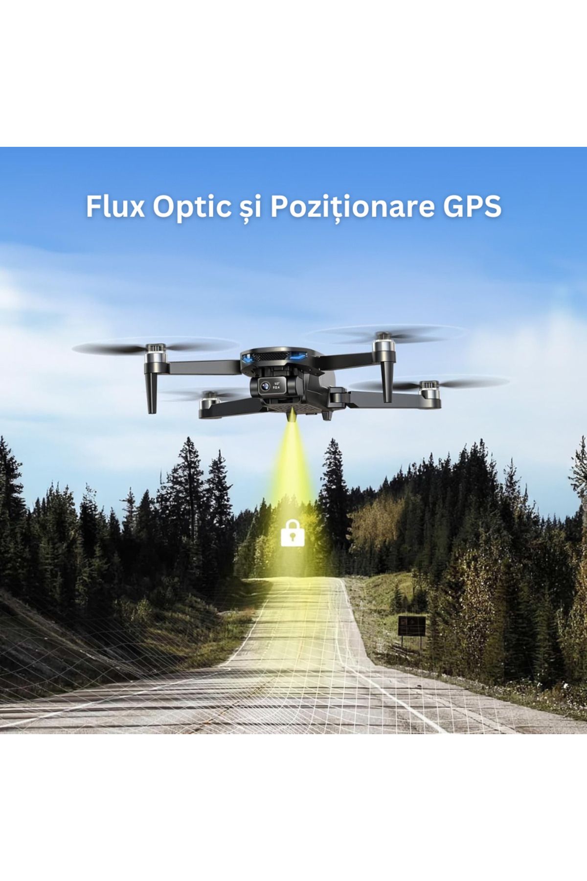 Velixo-Dronă D65, Cameră 4K, WiFi 5G, GPS, Revenire automată, Gimbal pe 2 axe, EIS, 26 min, Pliabilă, USB, Geantă, Aplicație 5