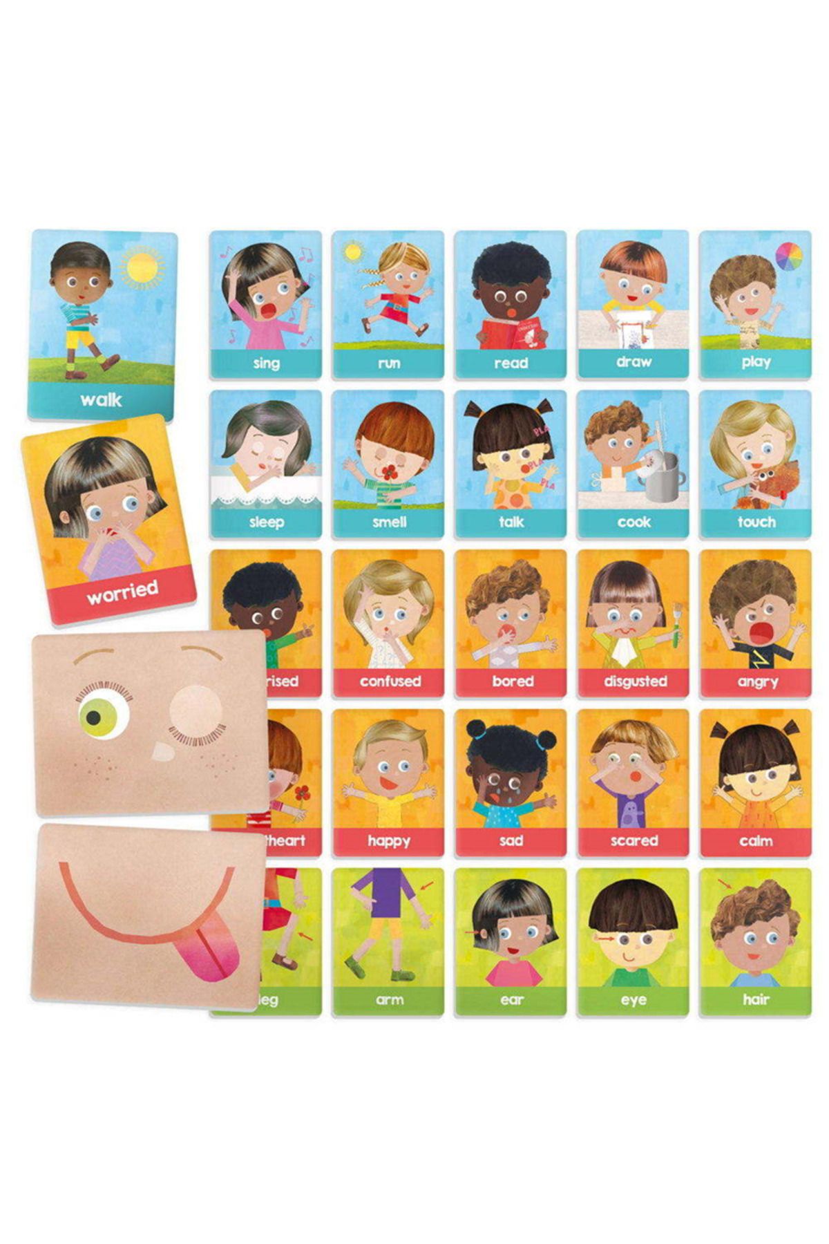 Headu-بطاقات تعليمية للعواطف والأفعال (1-4 سنوات) 2