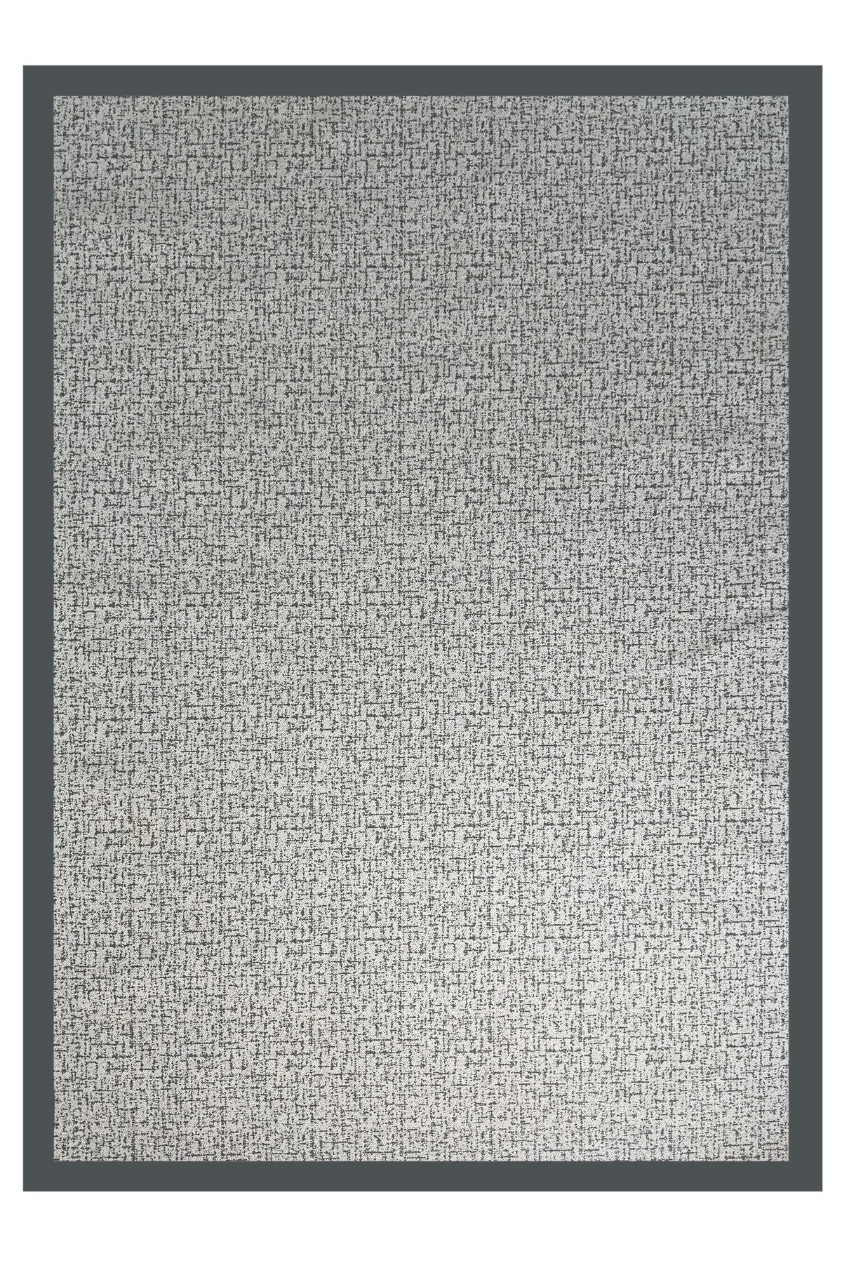 Rugs Modern Halı New Corner Gri Kenar Detaylı Gri Desenli Dokuma Taban Modern Dekoratif Halı newcorner04