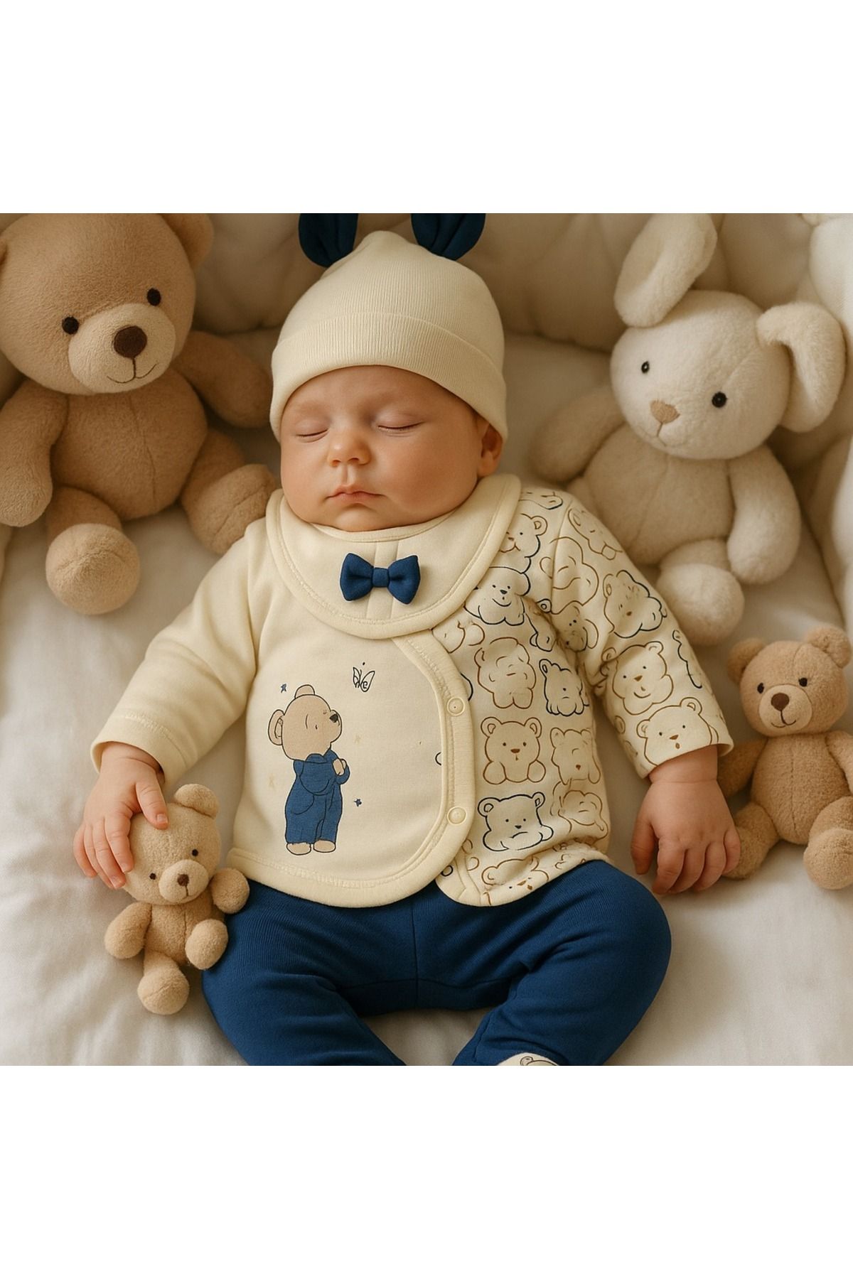 Zuff Baby ERKEK BEBEK 5'Lİ YENİDOĞAN ZIBIN SETİ