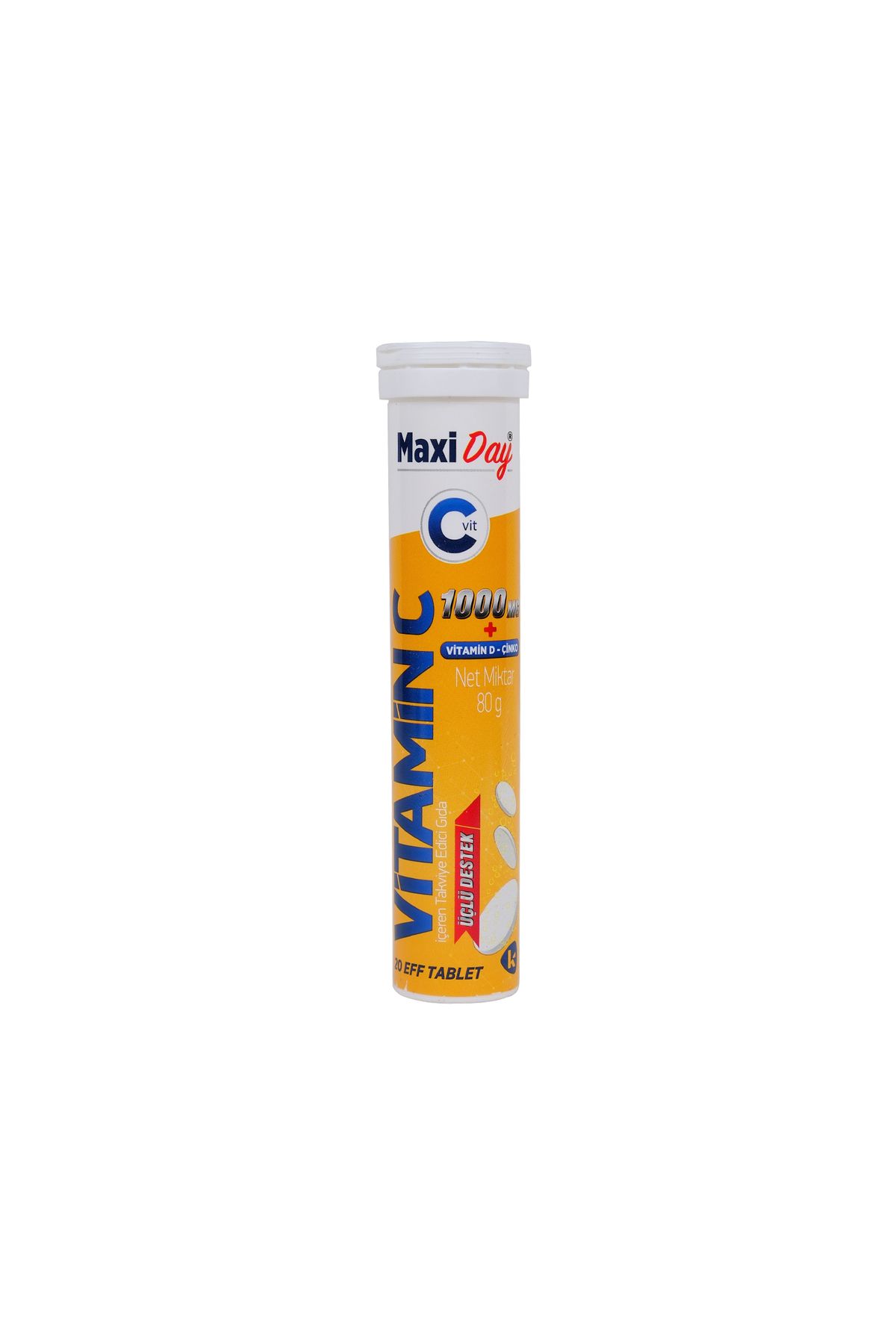 Vitawin Maxi Day Efervesan Vitamin C+ Vitamin D-Çinko 20 Tablet