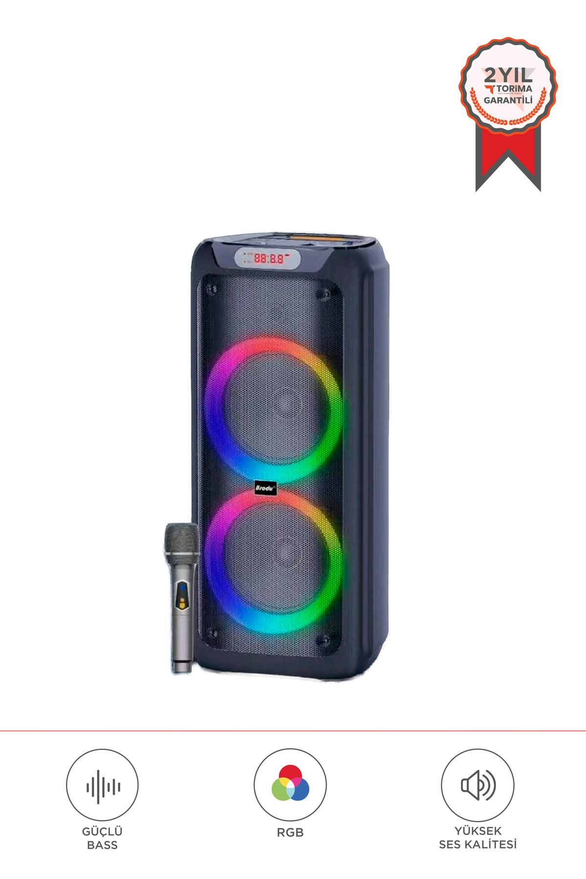 Torima BTS-2175 Bluetooth 5.3 Kablosuz Hoparlör – 2x5W Çift Hoparlör, FM Radyo, AUX, TF Kart, USB, 1