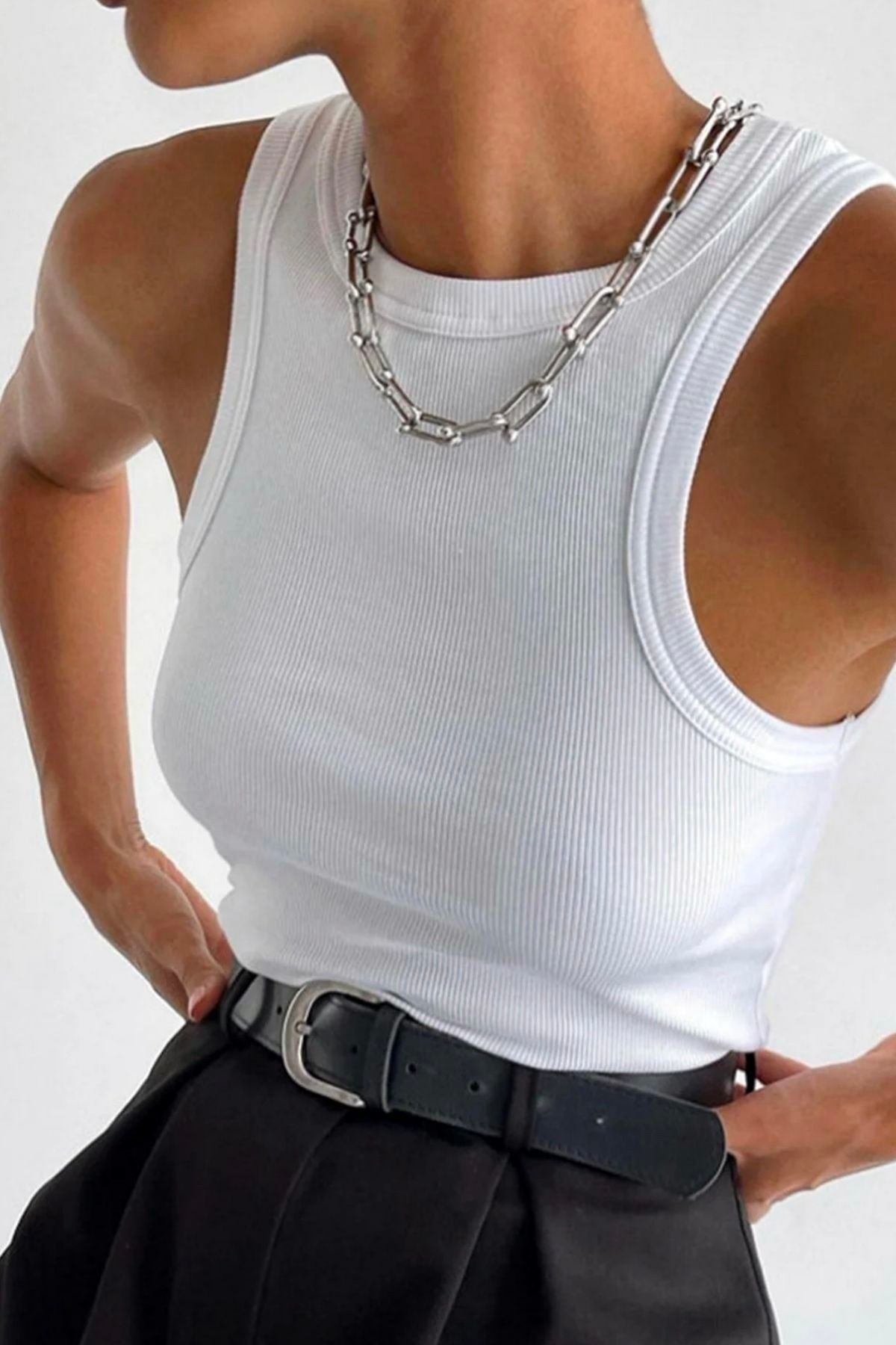 meyoubags FİTİLLİ HALTER CROP BODY