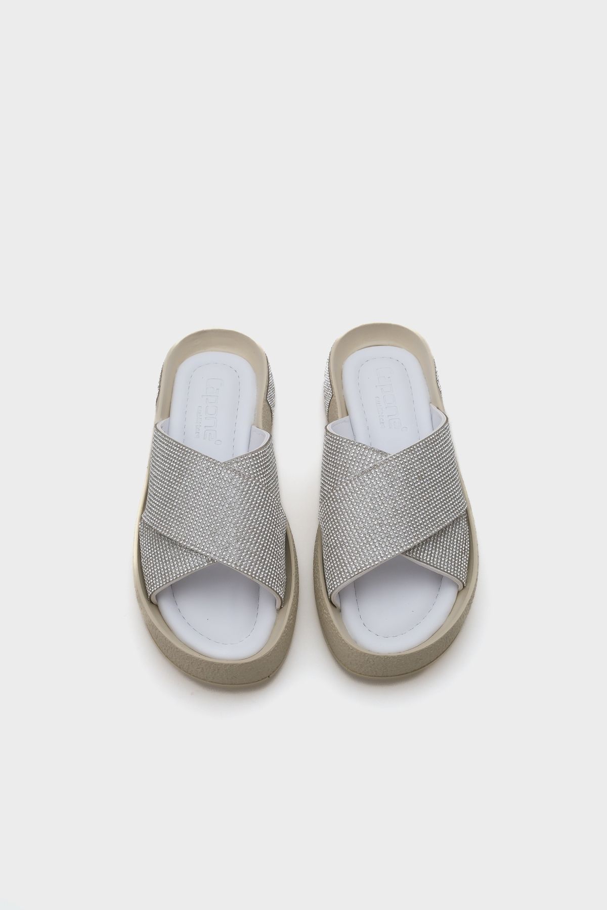 Capone Outfitters-Papuci de damă Maren Cross Stone cu bandă de piatră cu toc pană 5