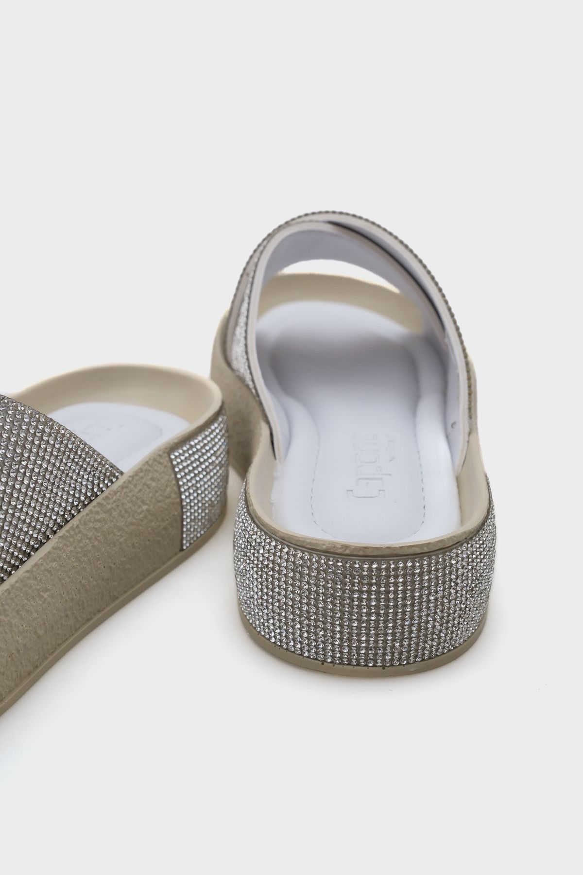 Capone Outfitters-Papuci de damă Maren Cross Stone cu bandă de piatră cu toc pană 3