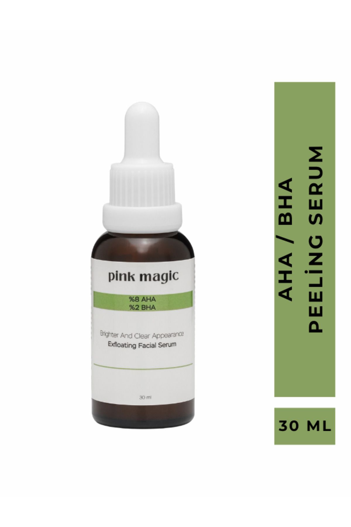pink magic %8 AHA & %2 BHA Peeling Serum - Cilt Tonu Eşitleyici & Yenileyici & Canlandırıcı