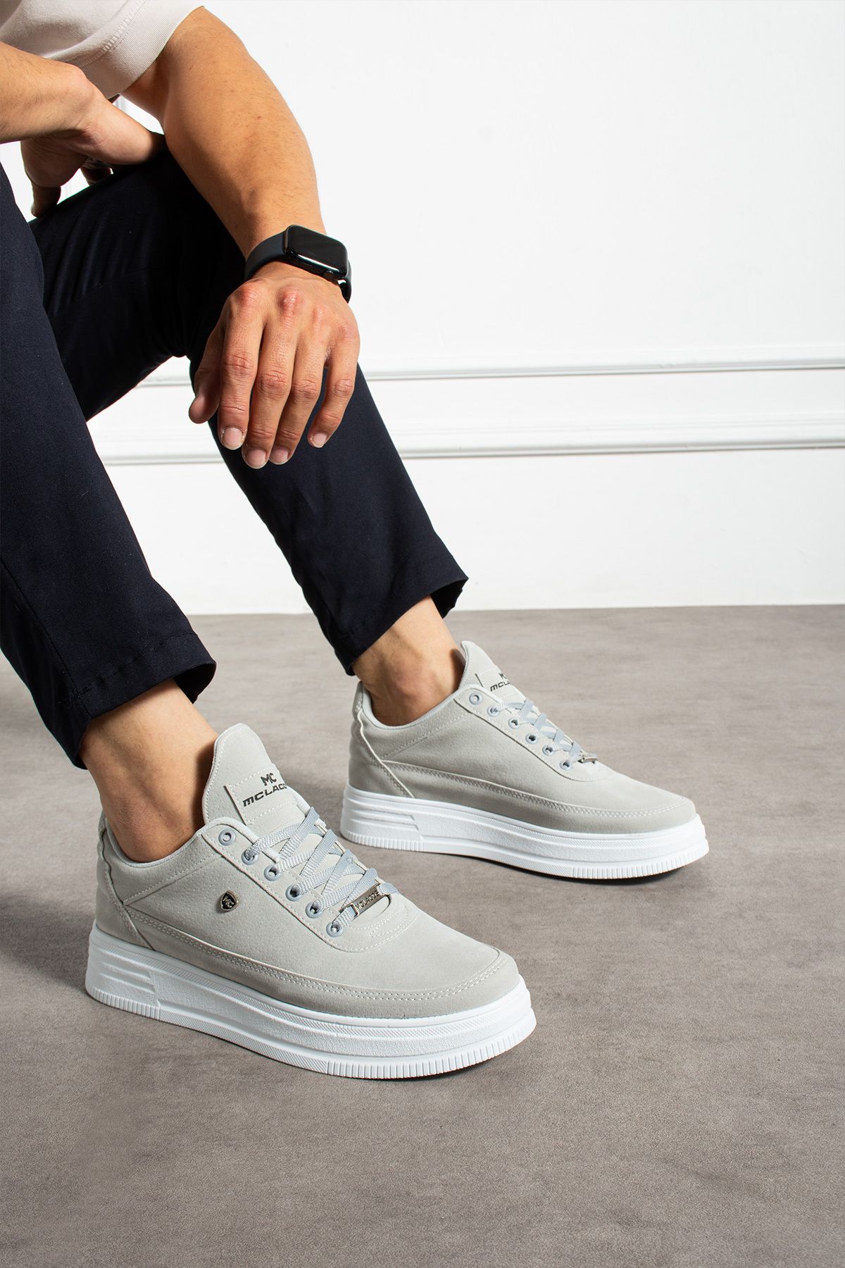 MCLACOS Buz Erkek Sneaker Günlük Spor Ayakkabı Yüksek Taban - Rahat Tasarım Q7