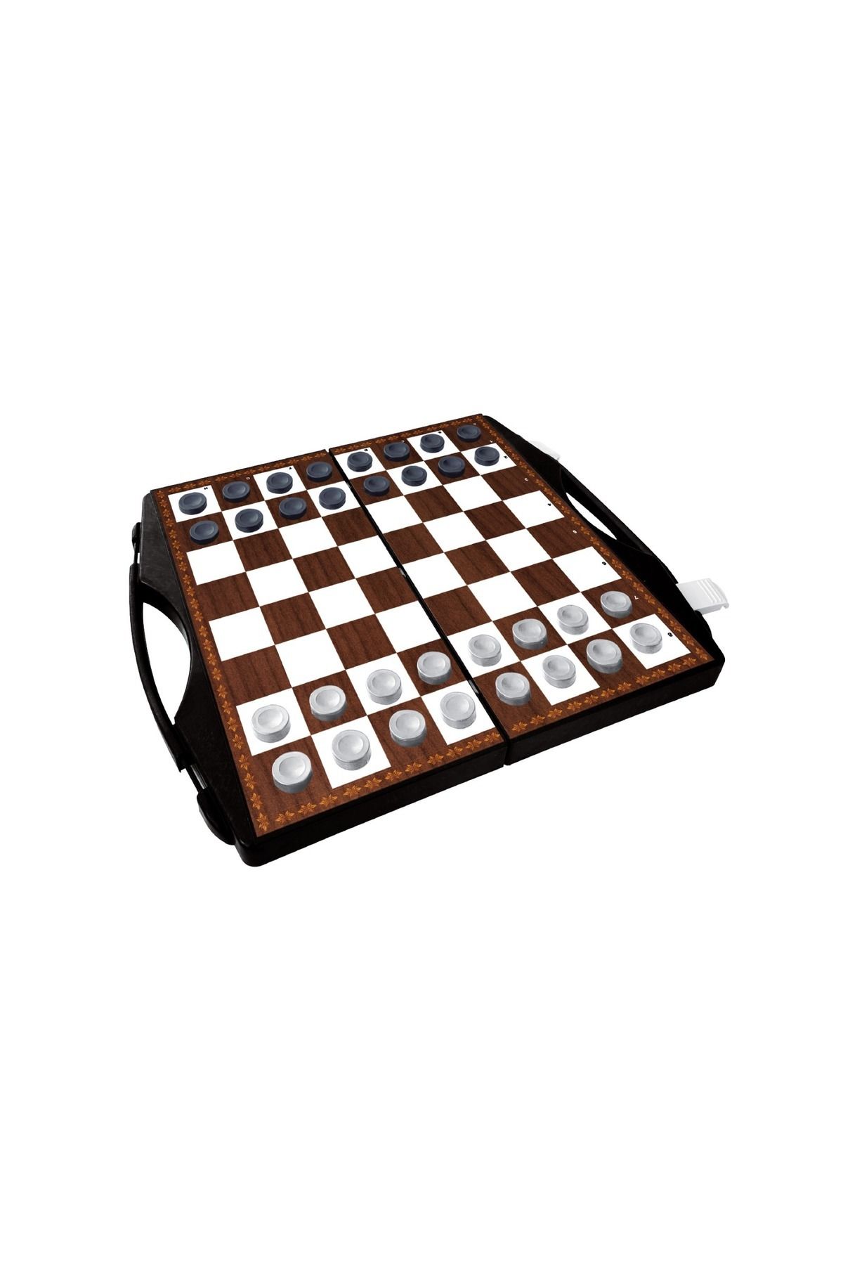 NOY-Chess Backgammon Checkers 3 in 1 Game Set Educational Game Brain Teaser 6
