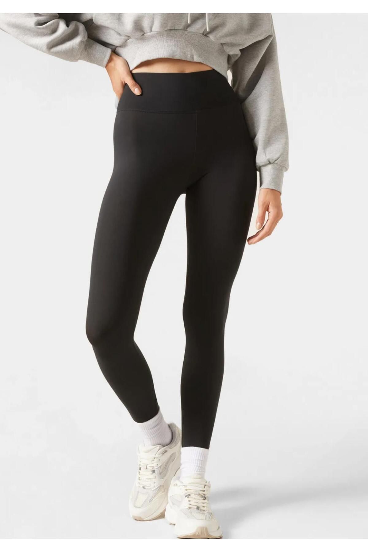 Wearflawless Kadın Yüksek Bel Toparlayıcı Cupro Tayt Spor, Yoga, Koşu ve Günlük Bilek Hizasında Tayt