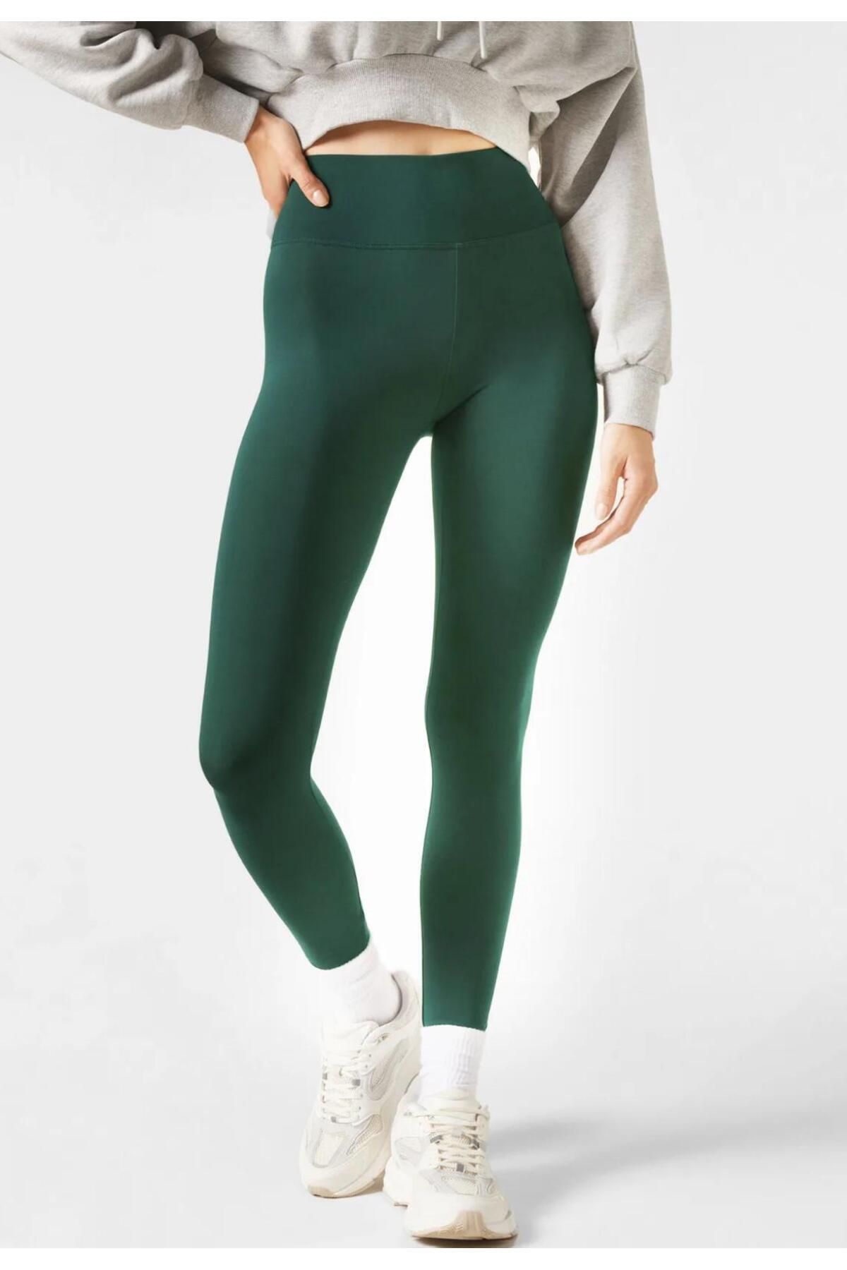 Wearflawless Kadın Yüksek Bel Toparlayıcı Cupro Tayt Spor, Yoga, Koşu ve Günlük Bilek Hizasında Tayt