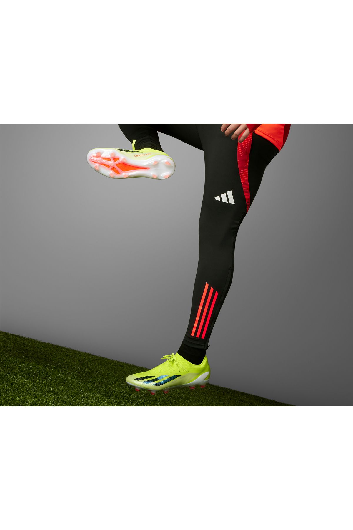 کرمپون سبز مردانه X Crazyfast FG Grass Flash Crampon کفش حرفه ای adidas