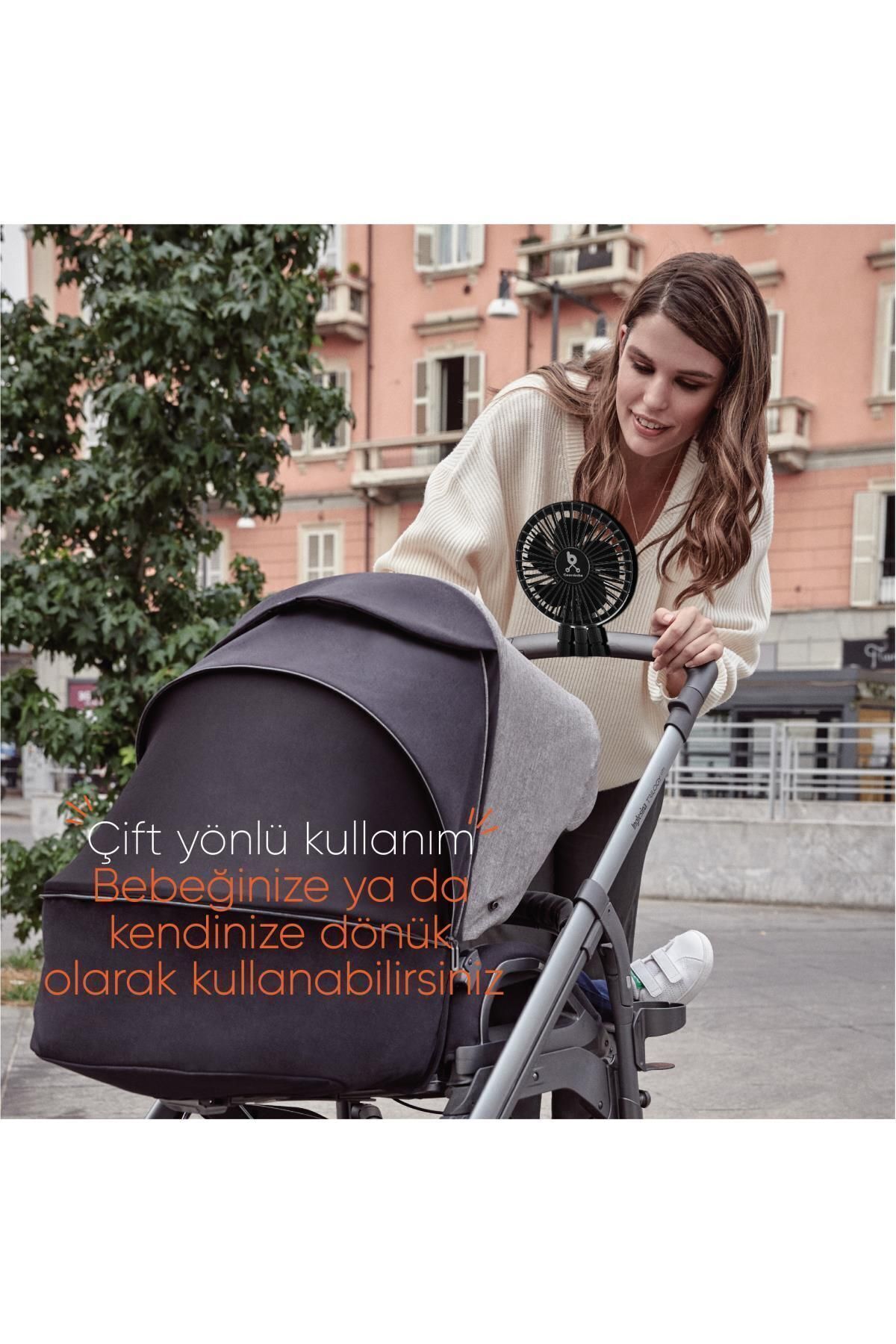 Gezenbebe Çok Fonksiyonlu Mini Fan – Esnek Ayaklı, USB Şarjlı Bebek Arabası & Masaüstü Vantilatör fotoğrafı 6 (önizleme)