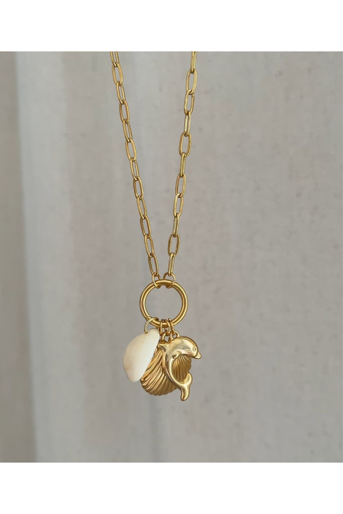 Çelik Antialerjik 3lü Charm Kolye 42+6cm