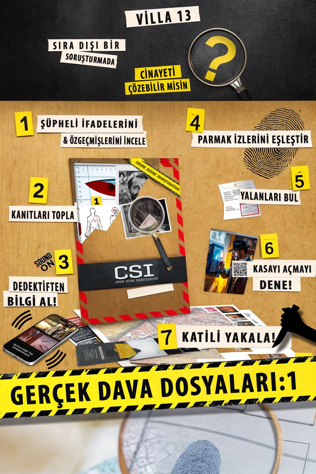 PARTİAVM CSI: Villa 13 - İnteraktif ve Gerçekçi Dedektif Cinayet Çözme Suçluyu Bulma Oyunu Katil Kim?