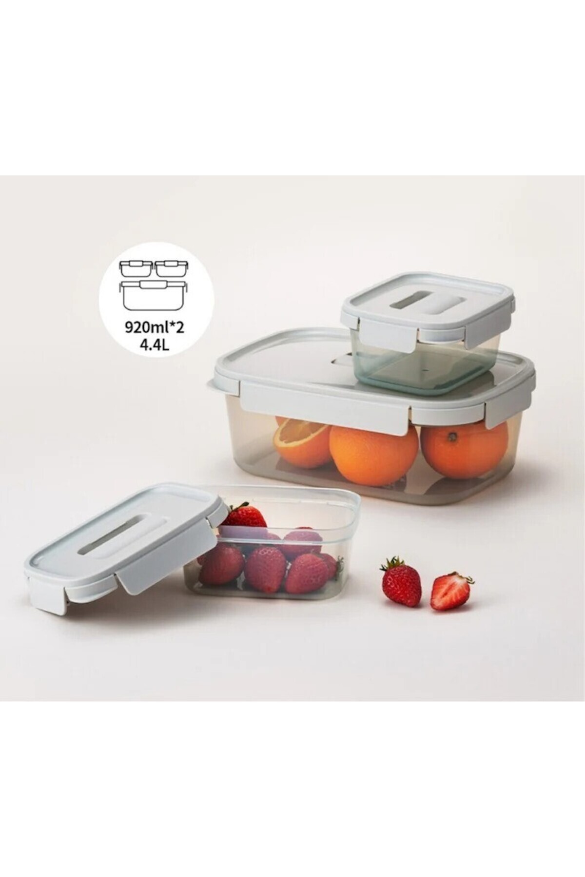 locknlock-Nestopia Set of 3 Containers (2 x 920ml & 1 x 4.4L) 3