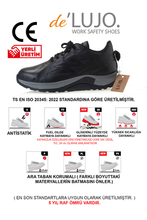 De'Lujo de LUJO. CANYON S1S HAKİKİ DERİ İŞ AYAKKABISI FIBERGLASS BURUN KEVLAR...
