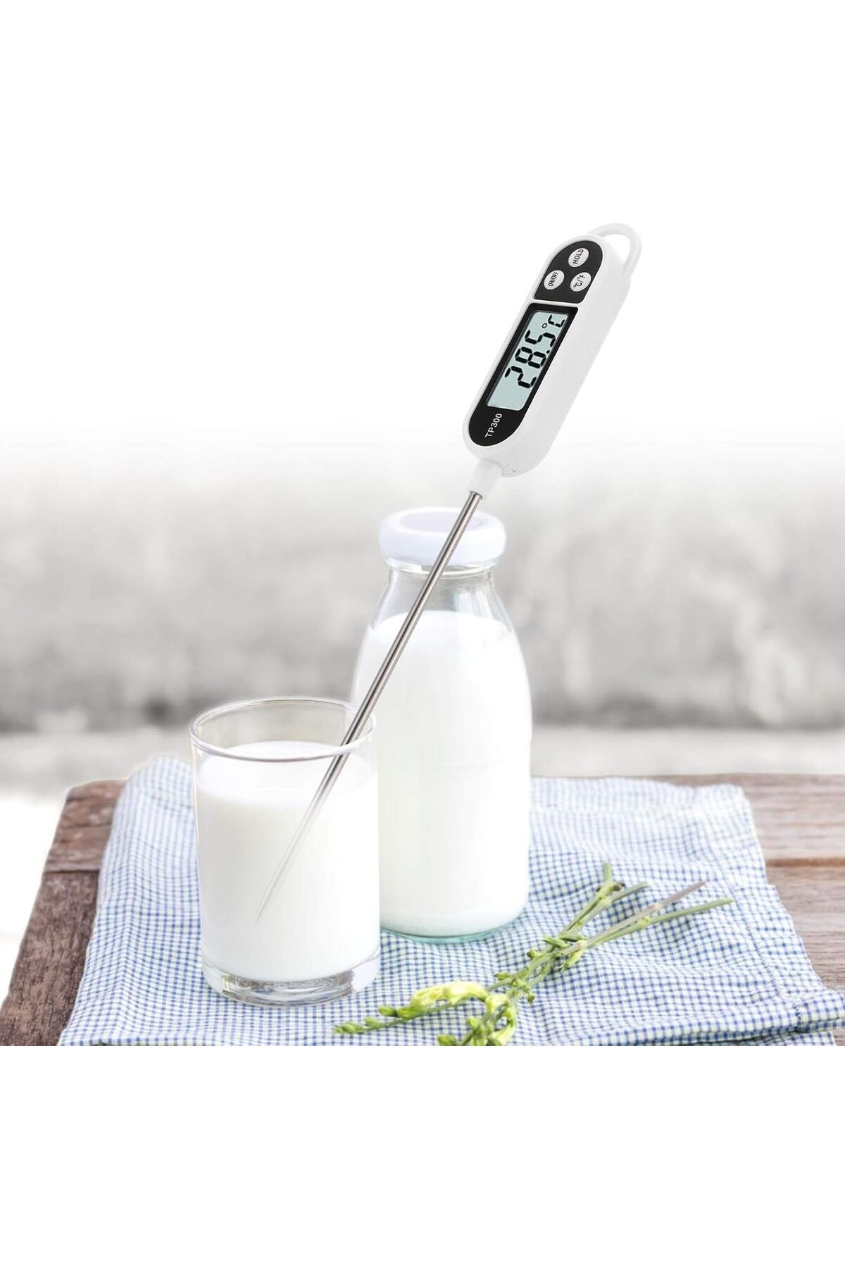 Biki-Digital Meat Thermometer With Instant Read, Lcd Screen, Long Ultra-thin Probe, Auto On/off 6