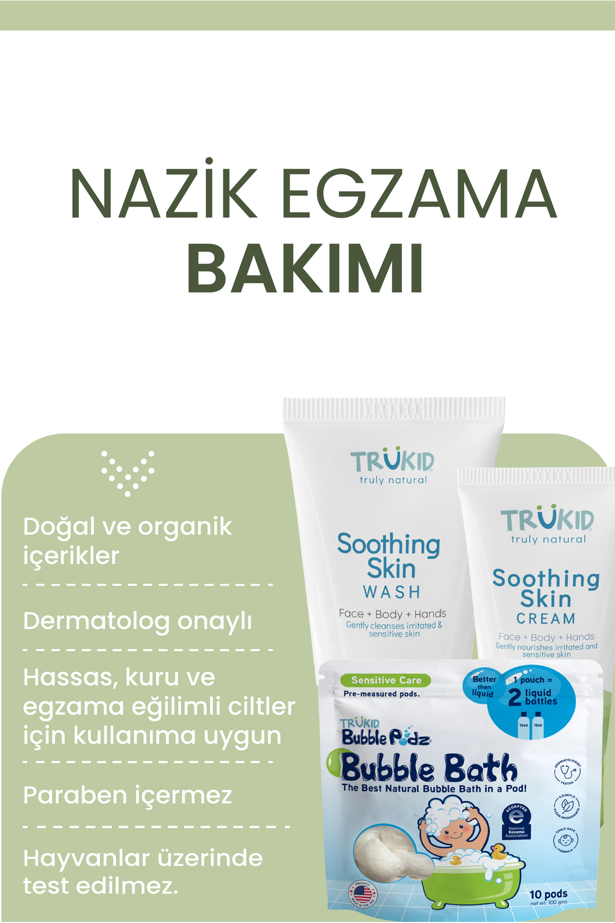 Trukid Çok Kuru ve Hassas Ciltler için Yatıştırıcı Yüz ve Vücut Yıkama Jeli 236.5 ml fotoğrafı 5 (önizleme)