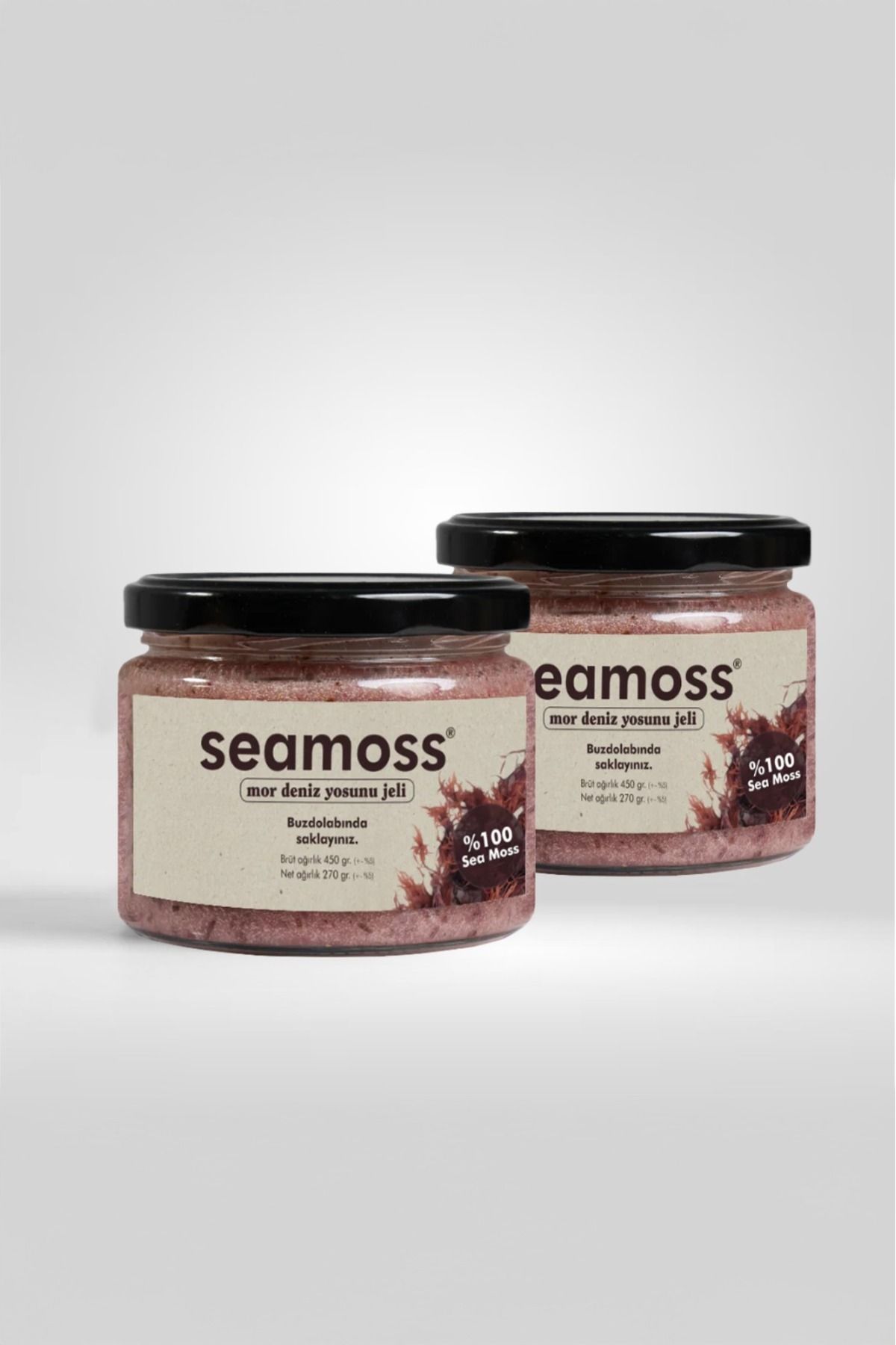 SEAMOSS 2'li Luxury Mor Irlanda Deniz Yosunu Jeli 330ml - Sea Moss, Deniz Yosunu