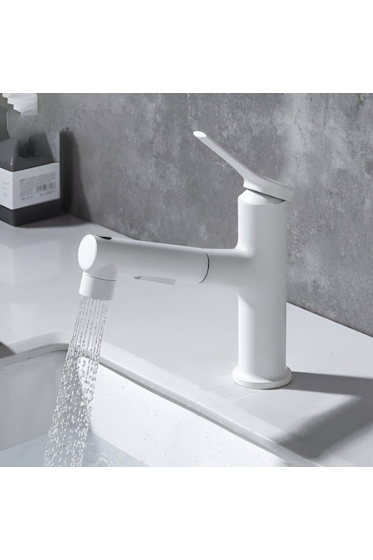 BiXXBi-Bath 3 Faucet with Three Water Flow Functions and Extractable Washing Head, White 1