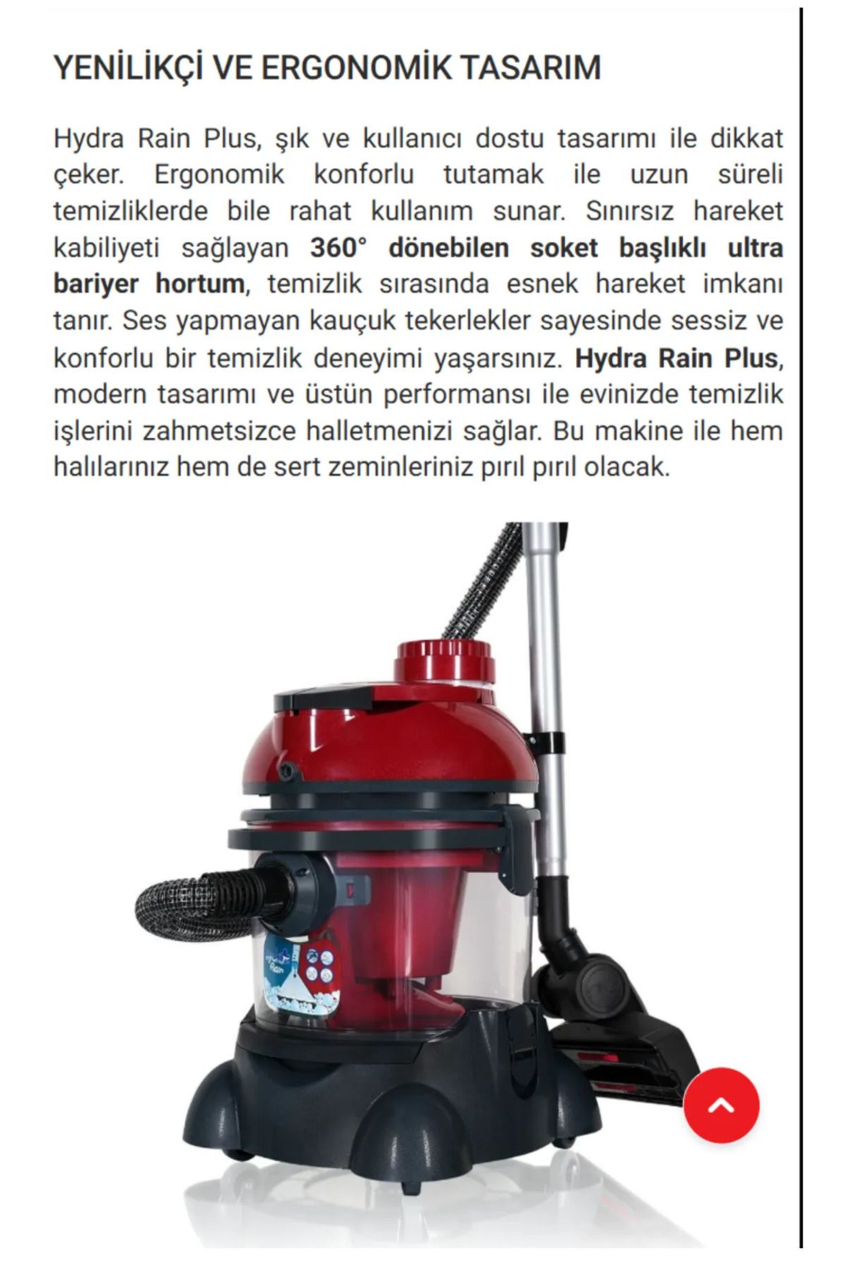 Arnica Hydra Rain Plus Su Filtreli Torbasız Süpürge & Halı Yıkama ...
