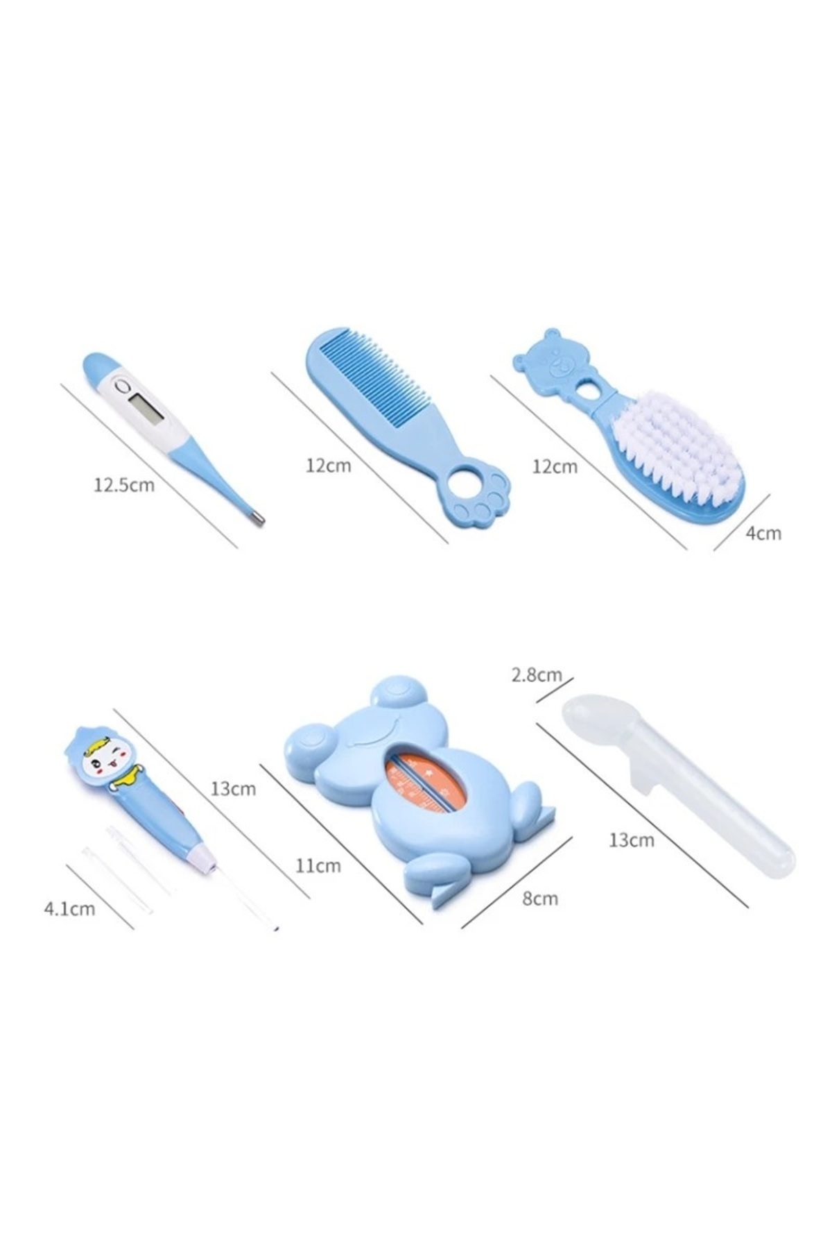 tutobaby Çantalı Bebek Bakım Seti Mavi (13 Parça) fotoğrafı 3 (önizleme)