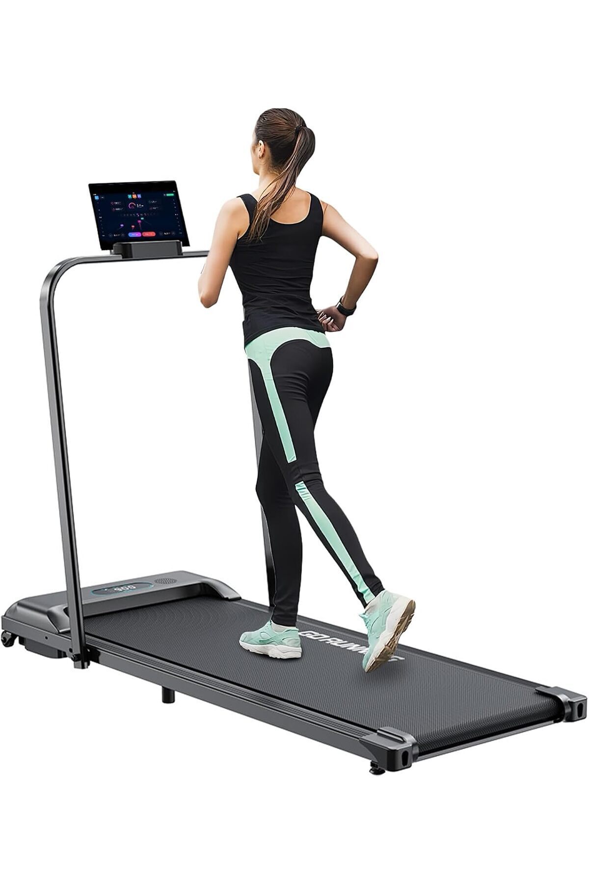 Rovyfota-Under Desk Walking Pad 3 In 1 Folding Treadmill For Home Office, 2.5hp Low-noise With Led Display 1
