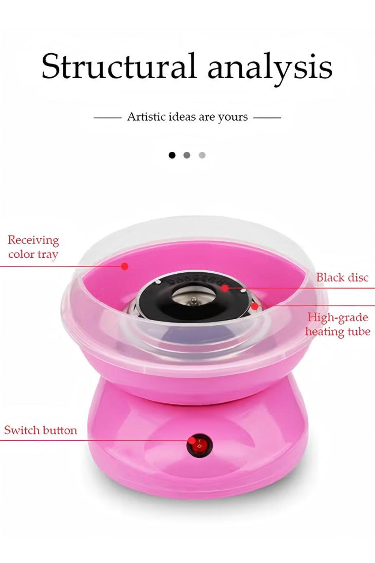 آلة صنع حلوى غزل البنات الكهربائية الصغيرة، آلة صنع حلوى غزل البنات المحمولة، أدوات منزلية للأطفال