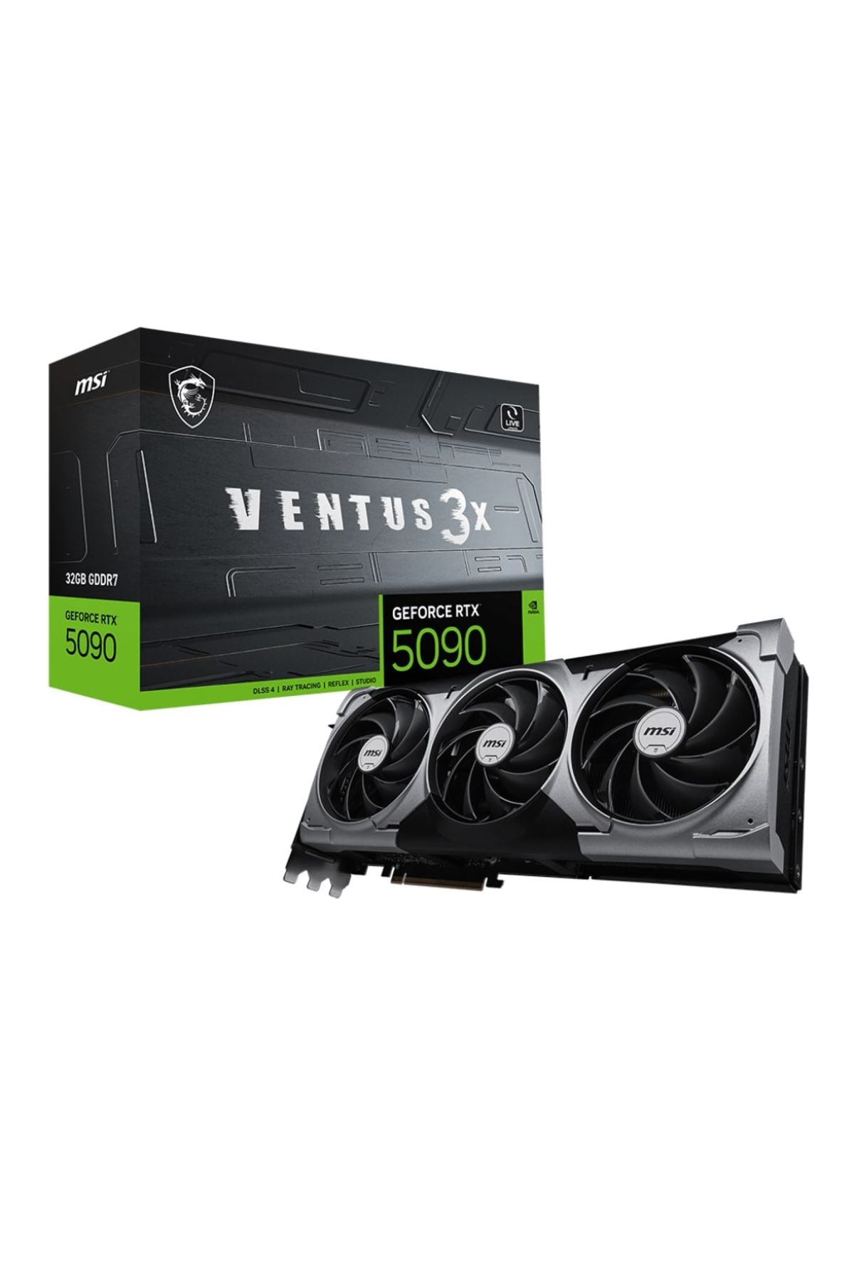 MSI Geforce Rtx 5090 32g Ventus 3x 32gb Gddr7 512 Bit Dlss 4 Gaming (OYUNCU) Ekran Kartı