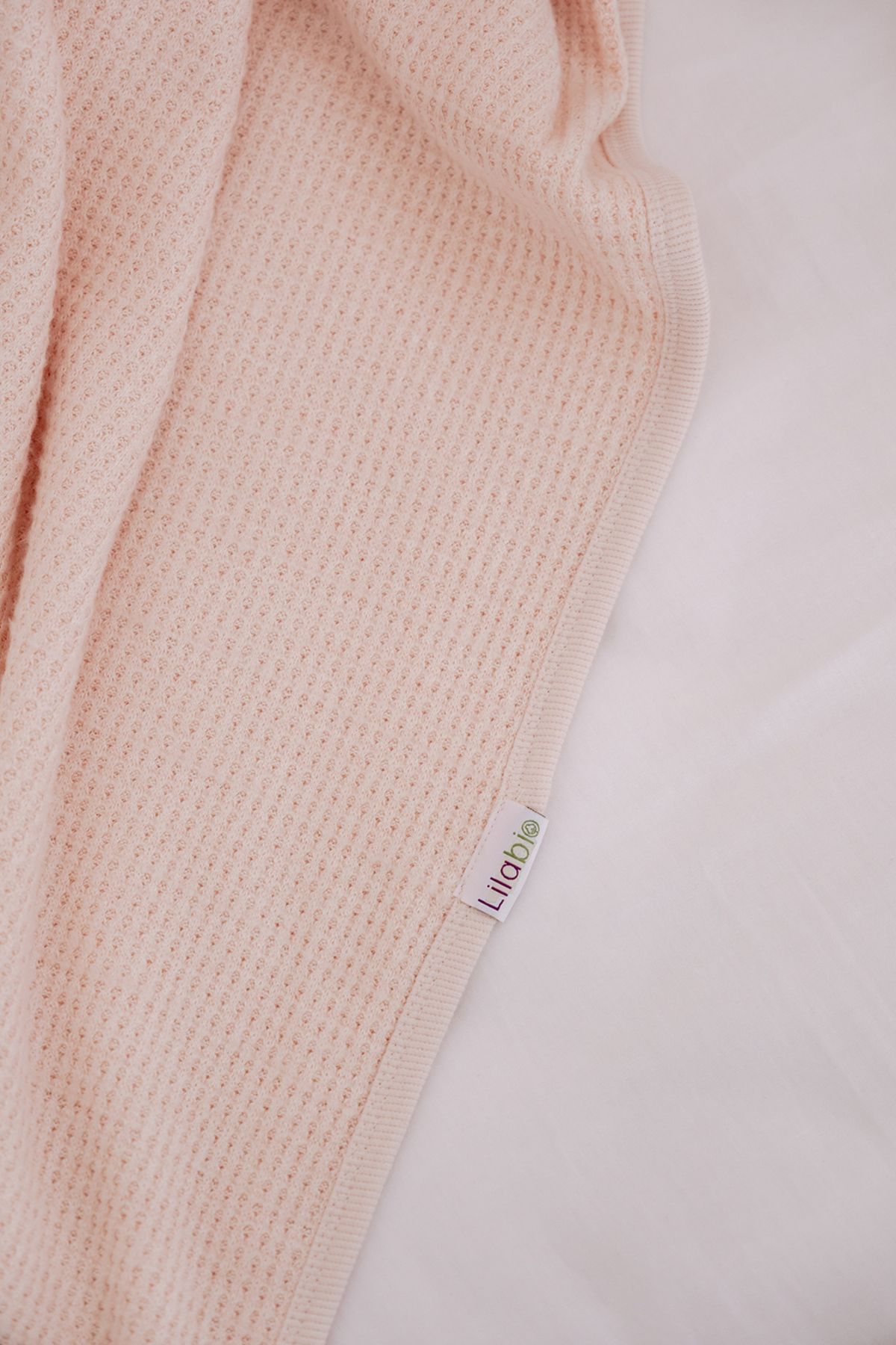 Lilabio-100% Organic Cotton Double Layer Pique Baby Blanket (90X90Cm) 4