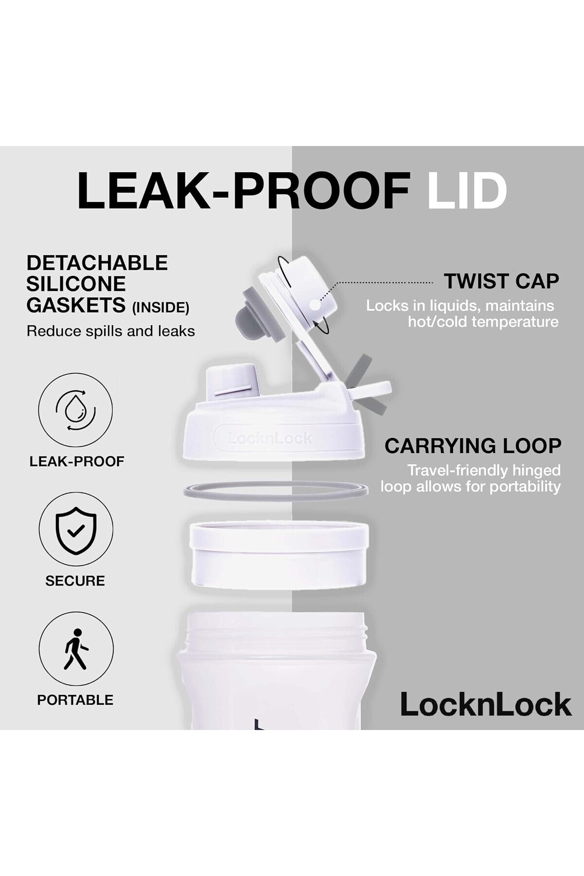 locknlock-Tritan Shake It Bottle Pro 850ml -Light Grey 3