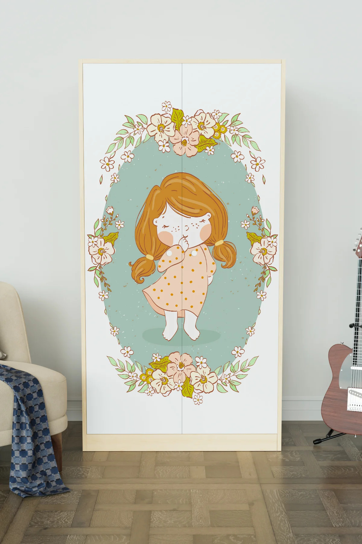 Hediyeler Kapında Adorable Design "Calista" Gardırop 5 Raflı Askılı Çocuk Odasi Elbise Dolabı fotoğrafı 2 (önizleme)