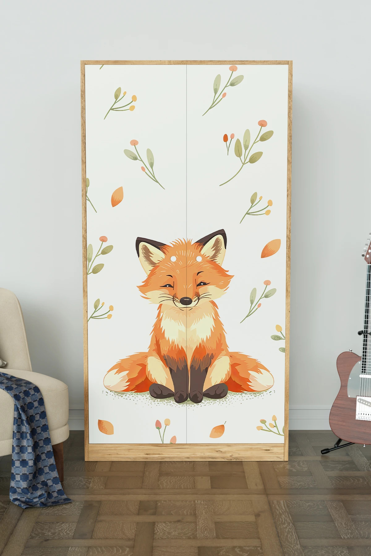 Hediyeler Kapında Foxie Design "Calista" Gardırop 5 Raflı Askılı Çocuk Odasi Elbise Dolabı fotoğrafı 2 (önizleme)