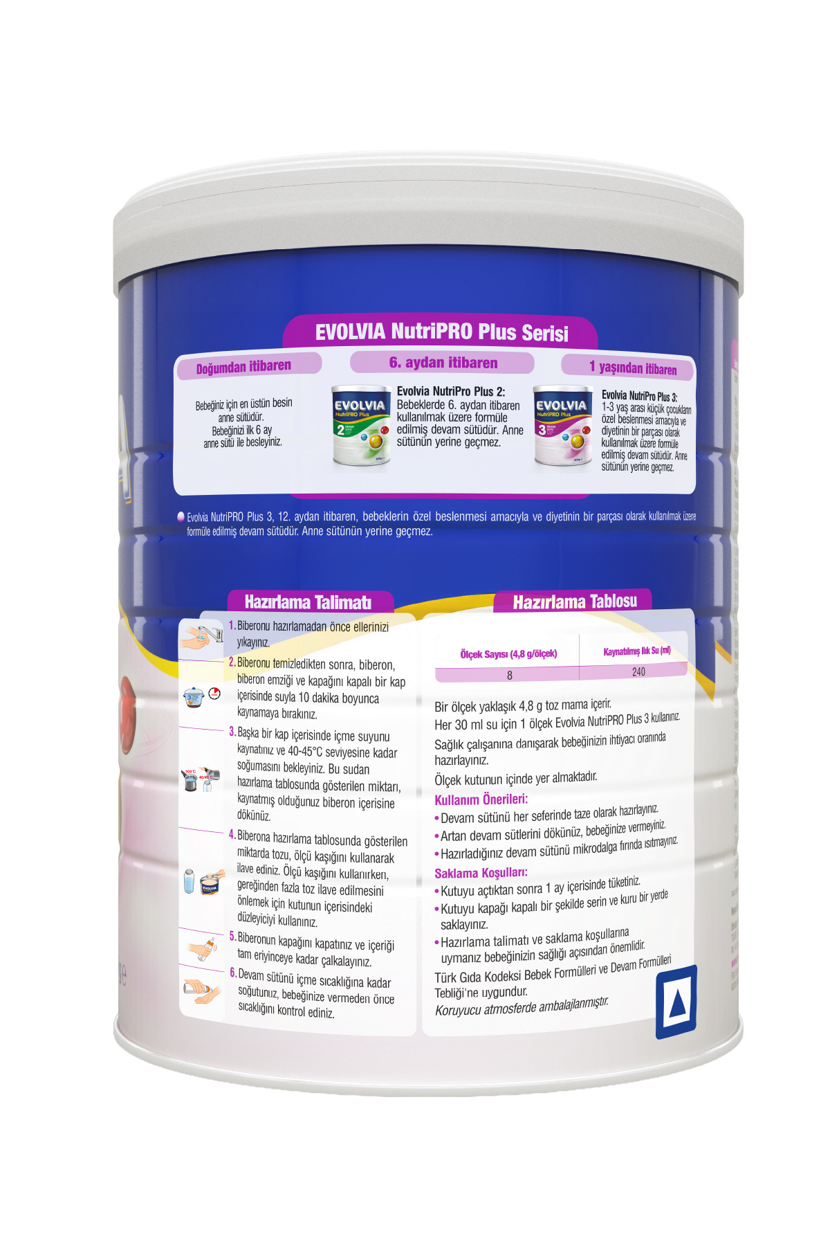 Evolvia Nutripro Plus 3 Devam Sütü 800 gr X 6 Adet fotoğrafı 6 (önizleme)