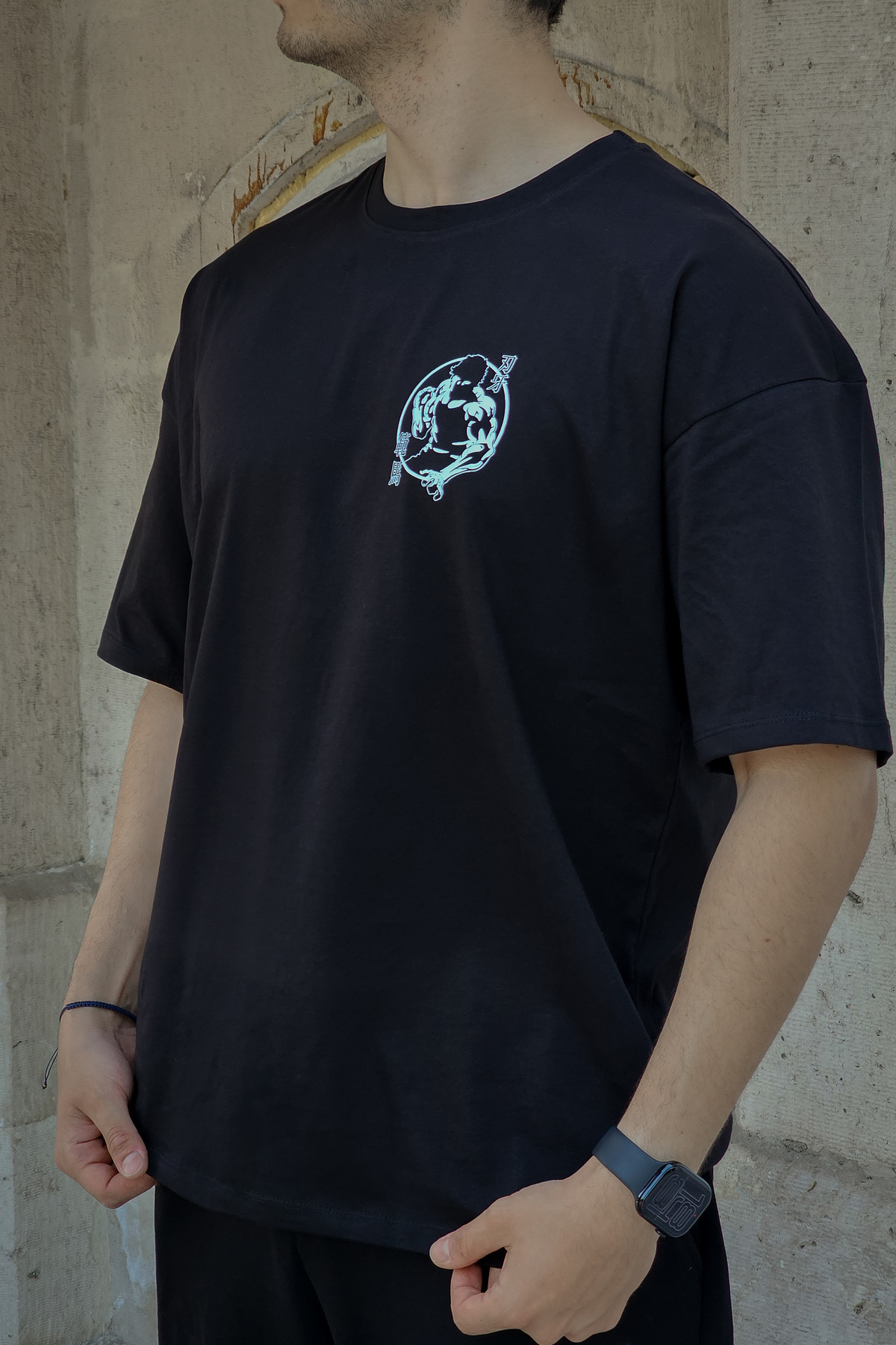Liber Yujiro Back - %100 Pamuk Oversize Tshirt görsel 2