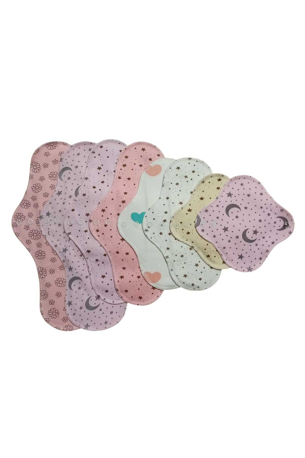 Ponped Yıkanabilir 8li karışık boy kadın pedi (xl-gece-normal-günlük)